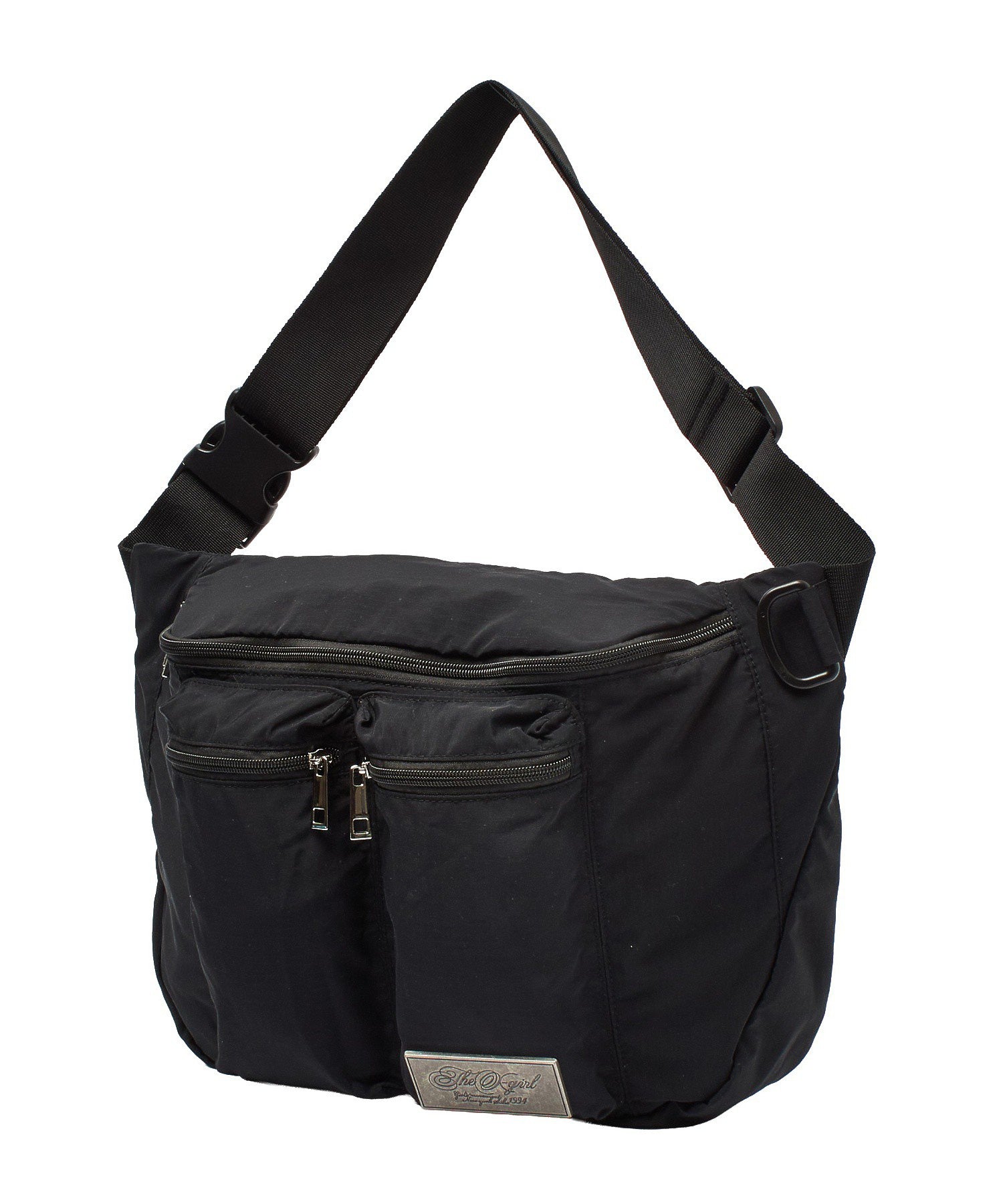 METAL PLATE SHOULDER BAG