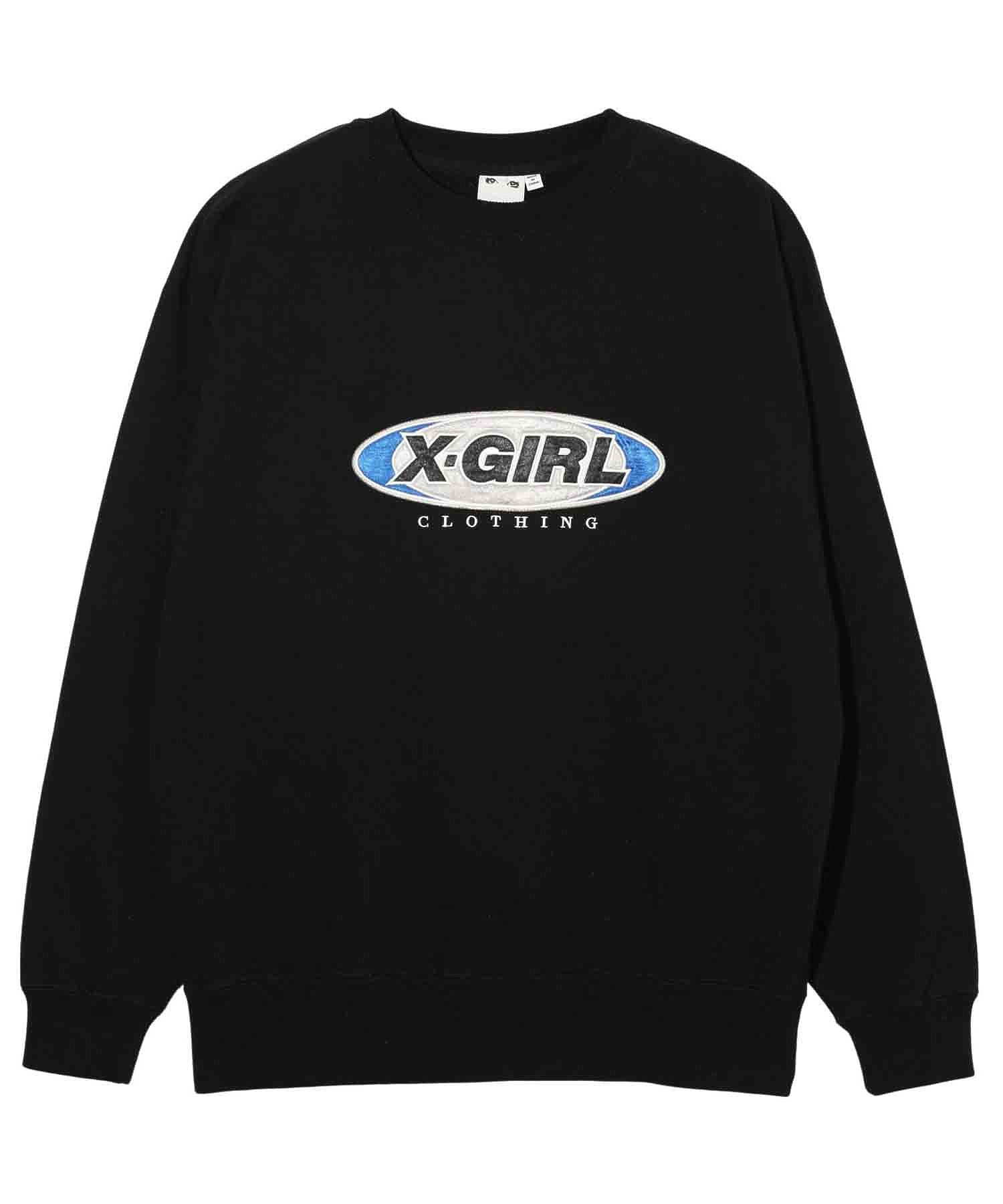 BICOLOR OVAL PATCH SWEAT TOP X-girl