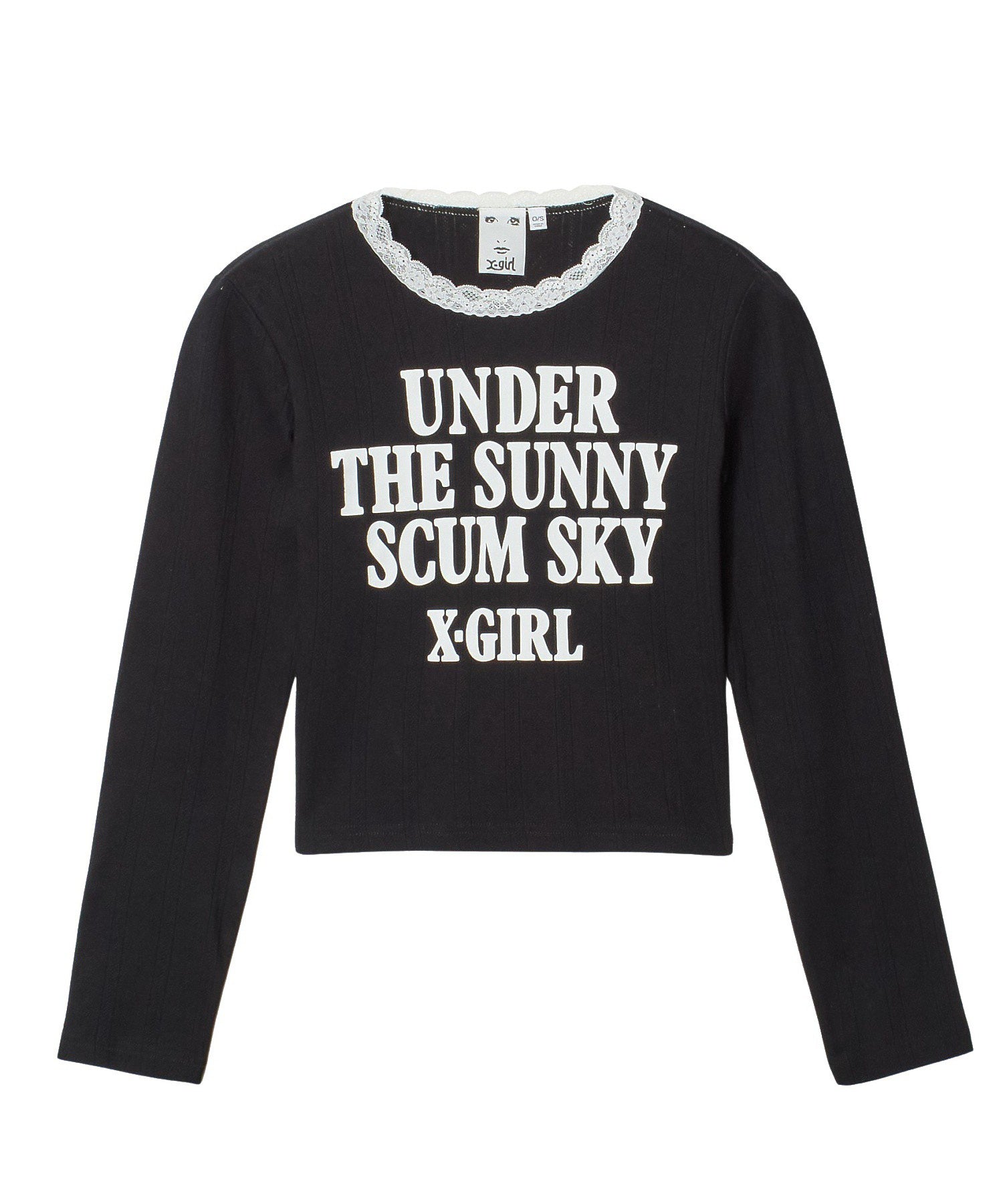 LACE TRIM L/S BABY TOP