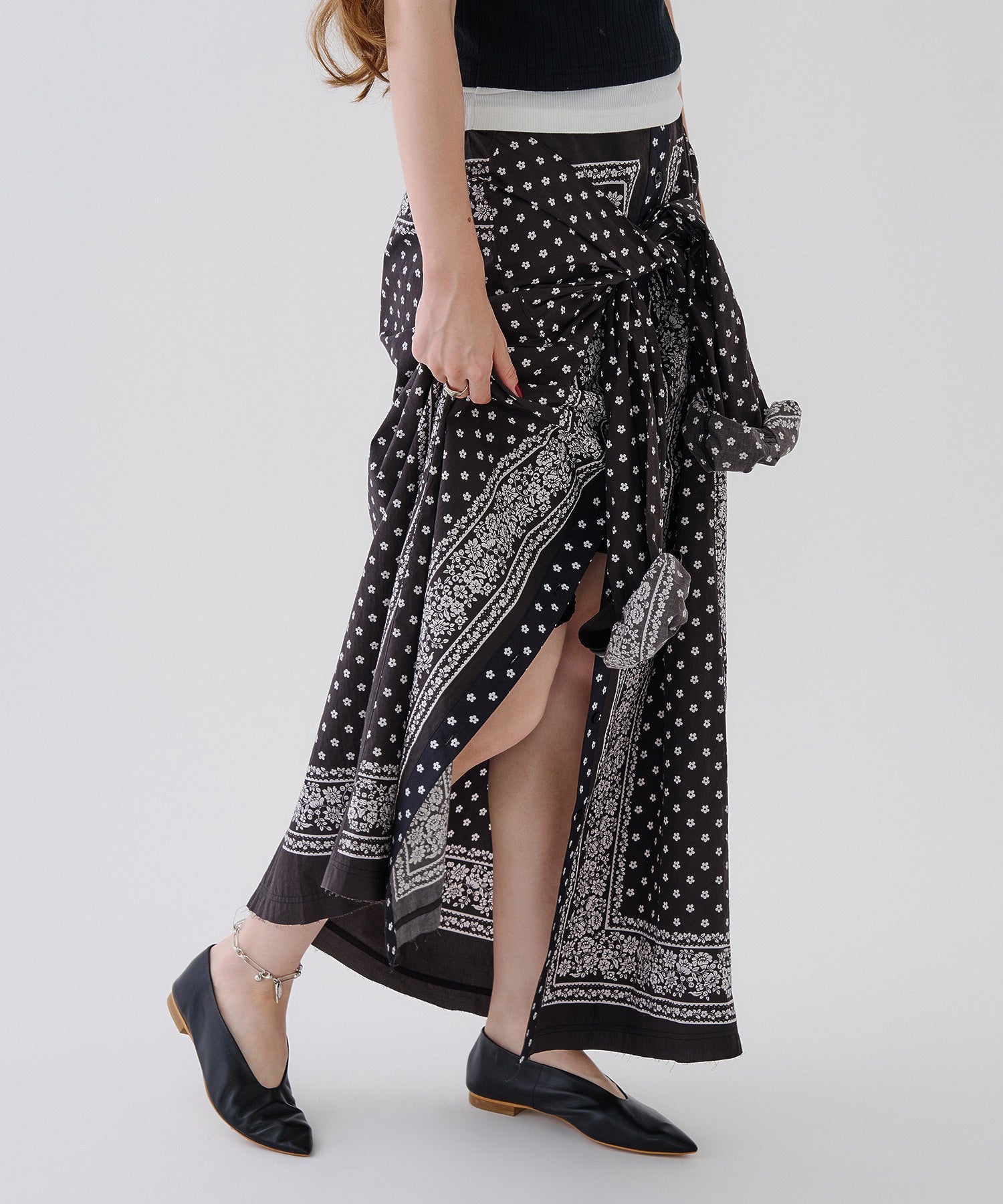 【ROSE BUD別注】INDIA IS BEAUTIFUL/PRINTED SKIRT