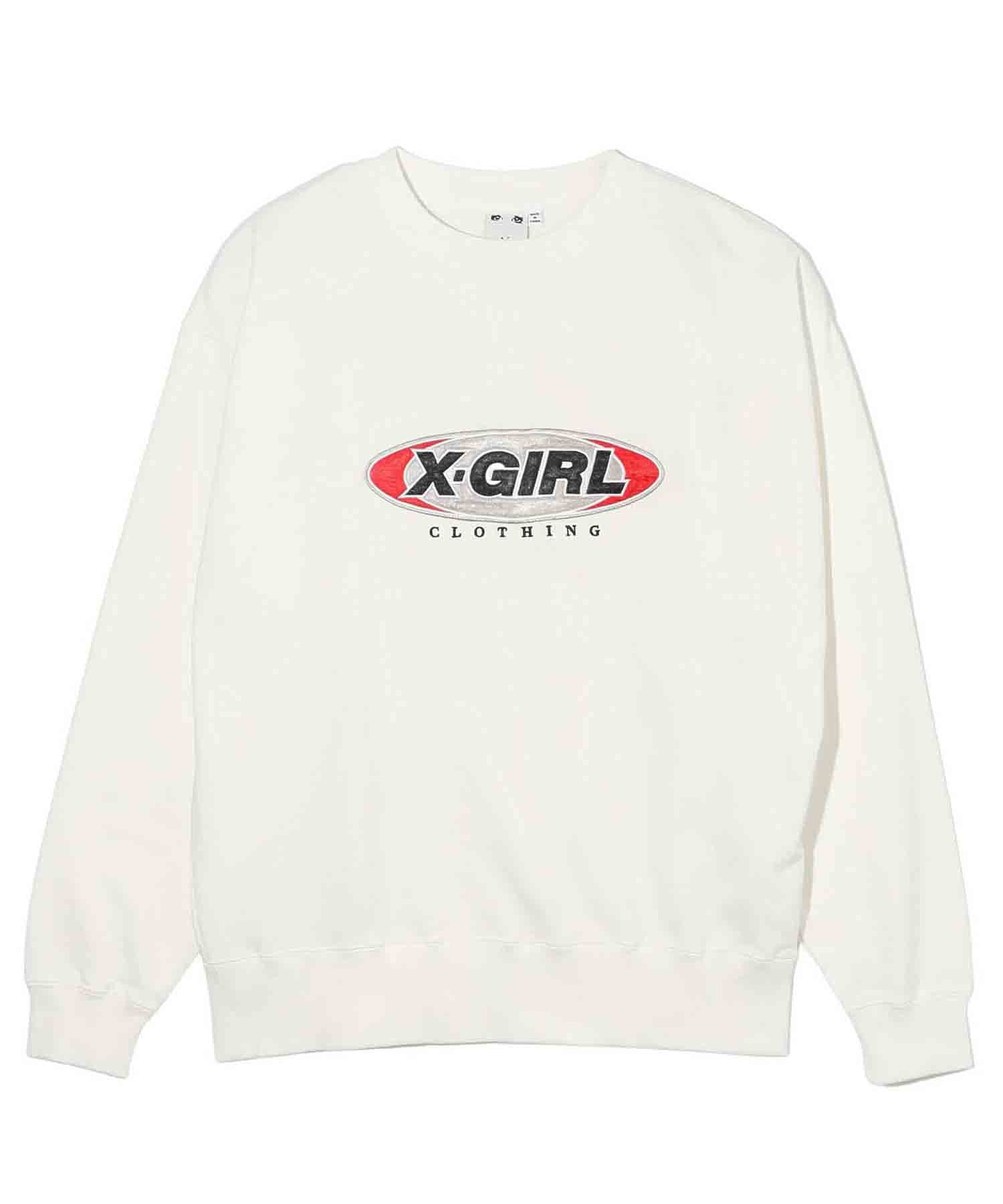 BICOLOR OVAL PATCH SWEAT TOP X-girl