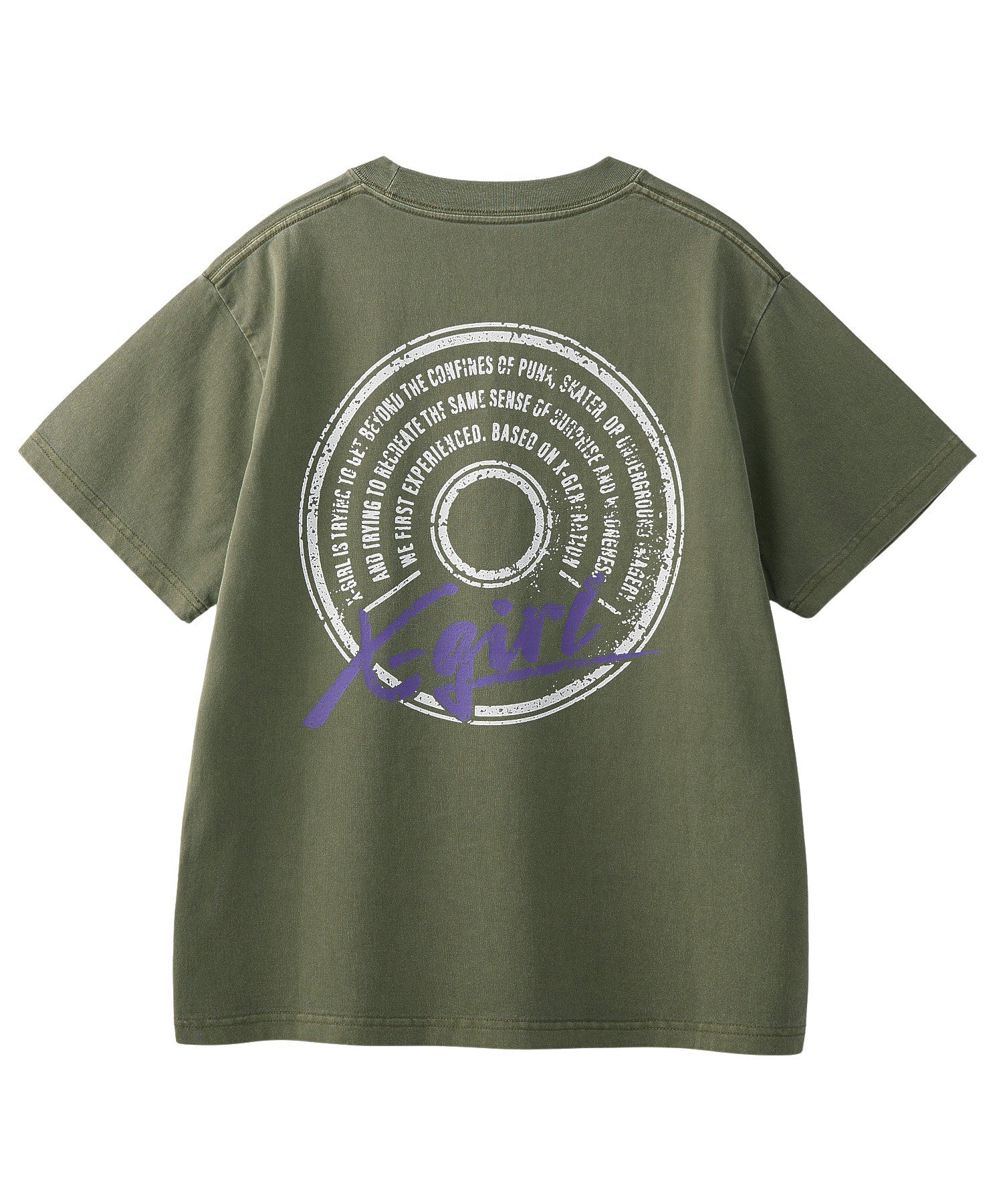 PIGMENT DYED CIRCLE TEXT LOGO S/S TEE