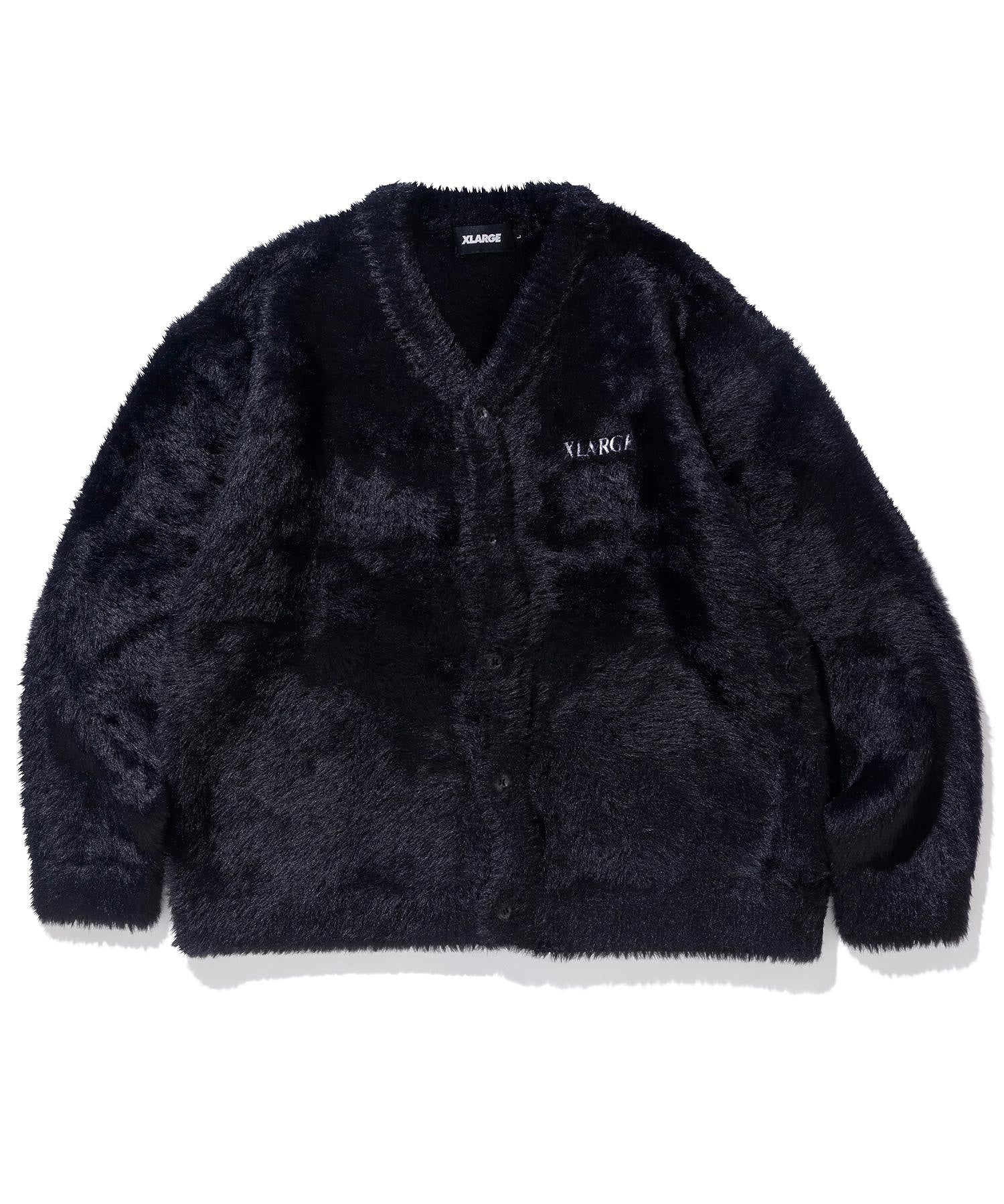 EMBROIDERED SHAGGY CARDIGAN XLARGE