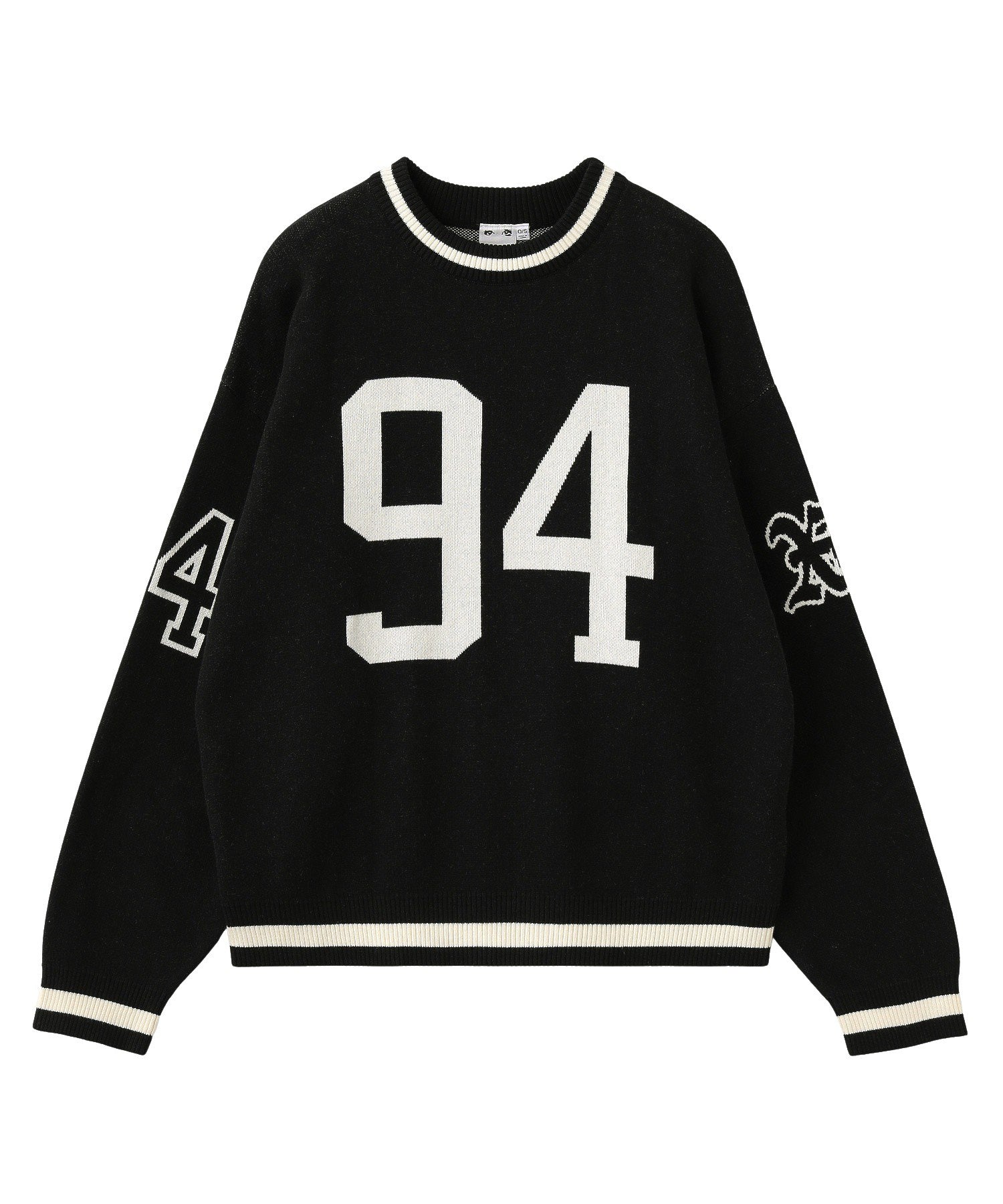 NUMBERING JACQUARD KNIT TOP