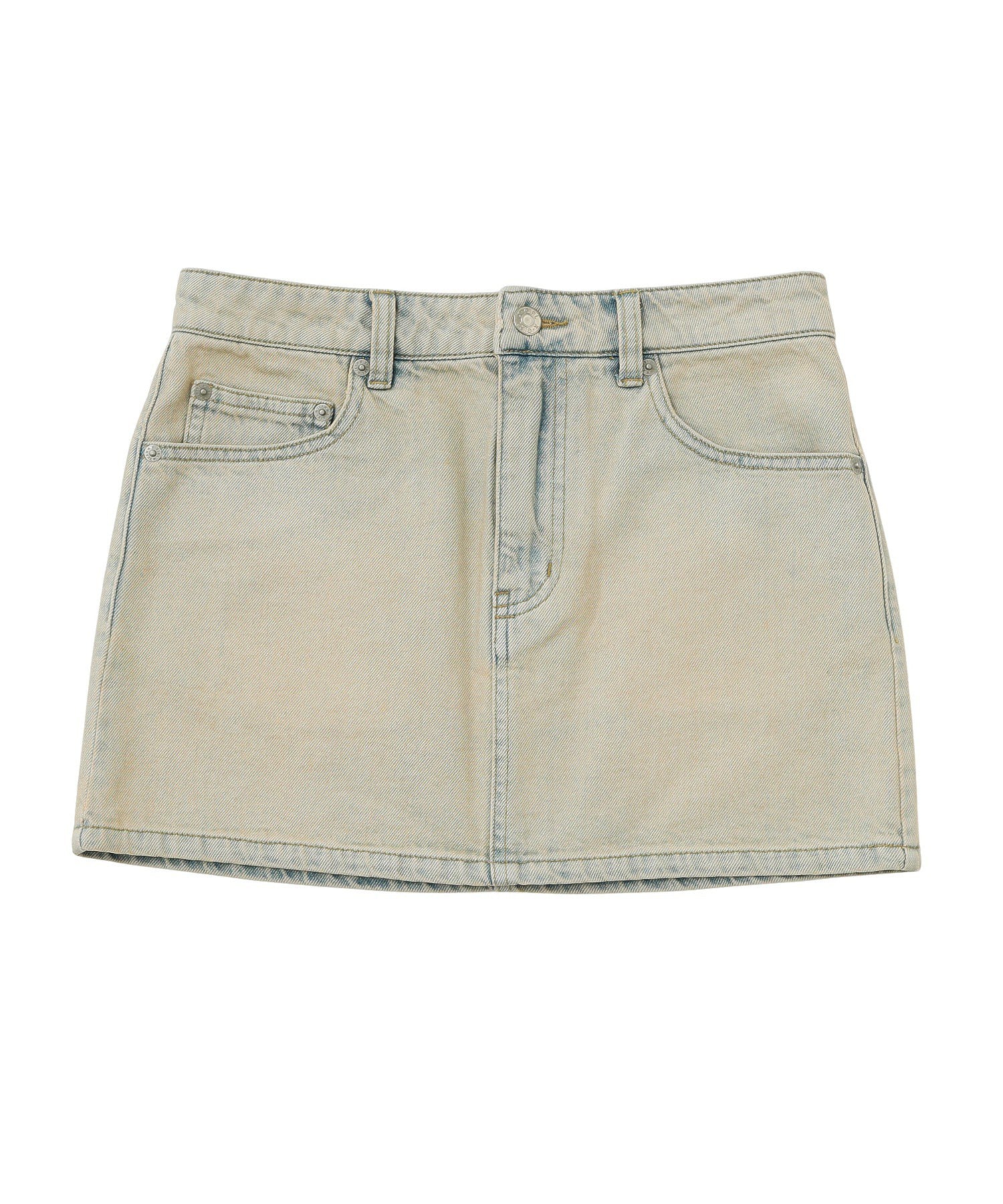 CURSIVE LOGO DENIM MINI SKIRT