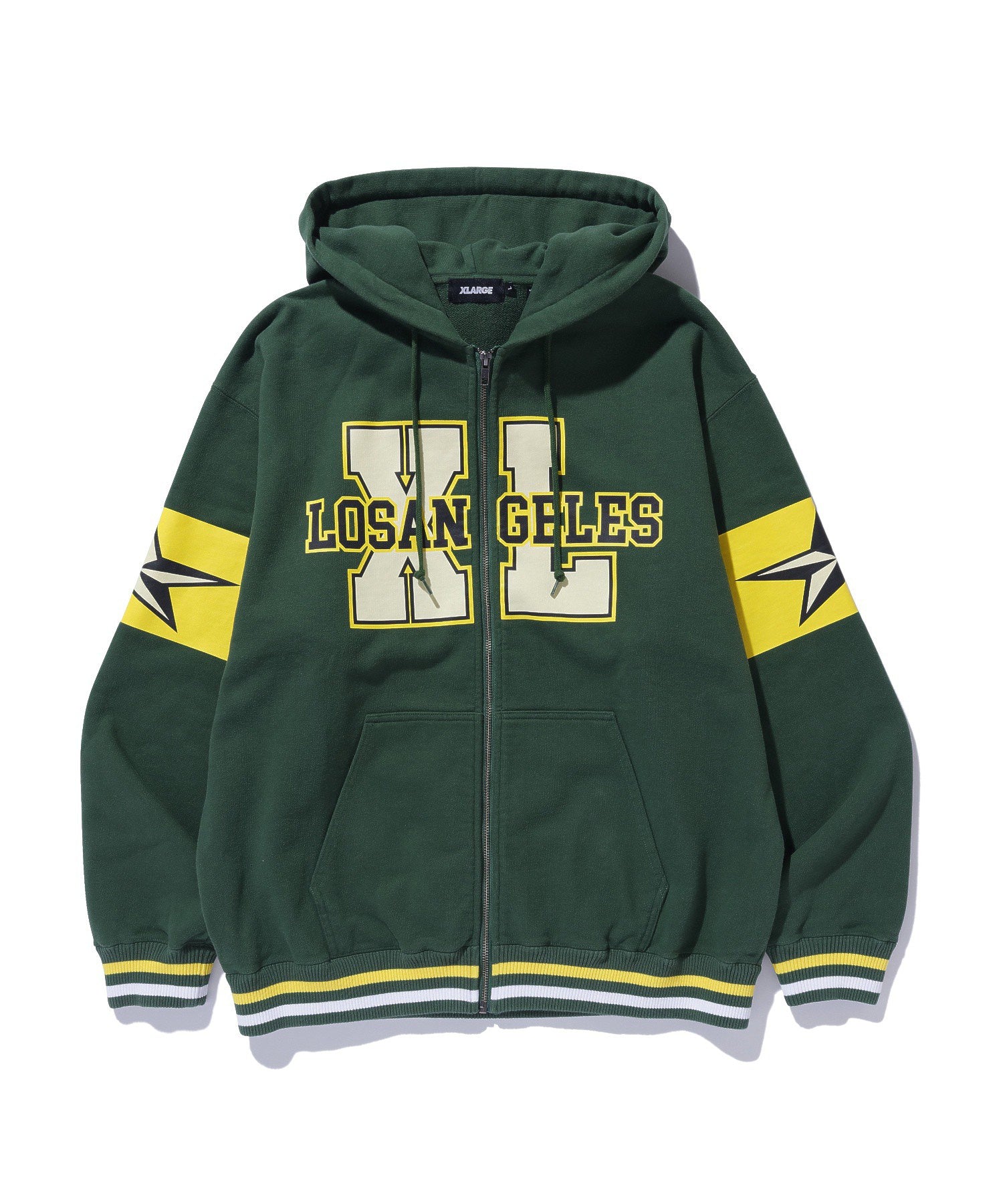 VARSITY ZIP HOODED SWEATSHIRT