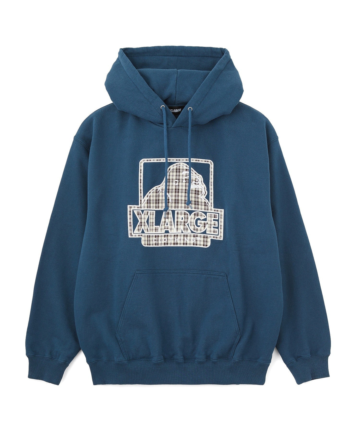 PLAID OG LOGO HOODED SWEATSHIRT