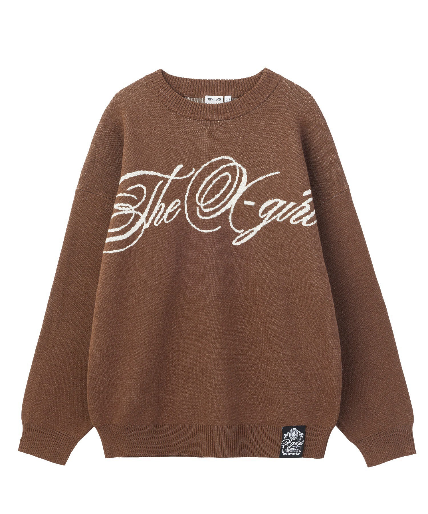 SCRIPT LOGO JACQUARD KNIT TOP