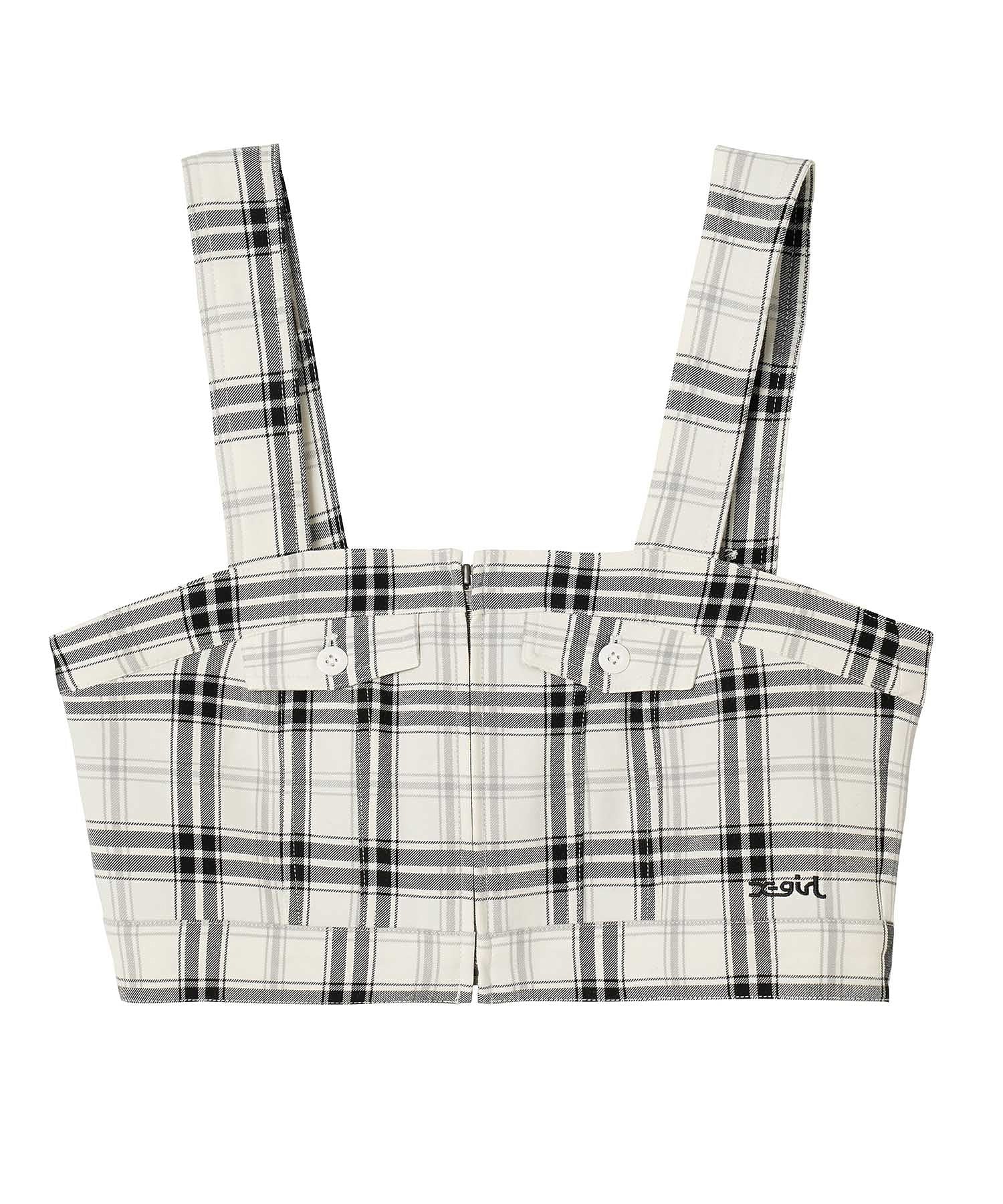 PLAID BUSTIER TOP X-girl