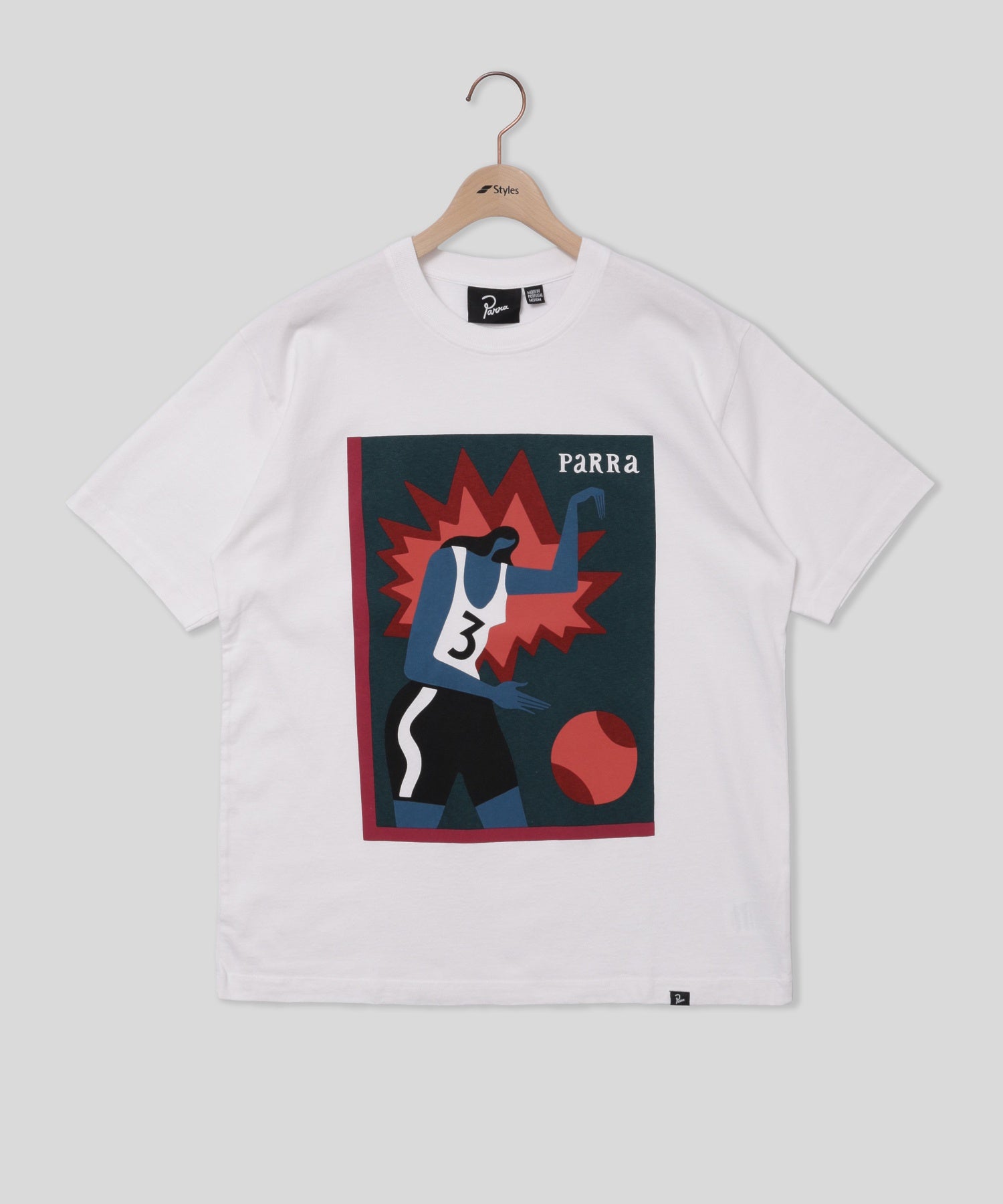 by Parra/バイ パラ/Baseketball t-shirt 55465