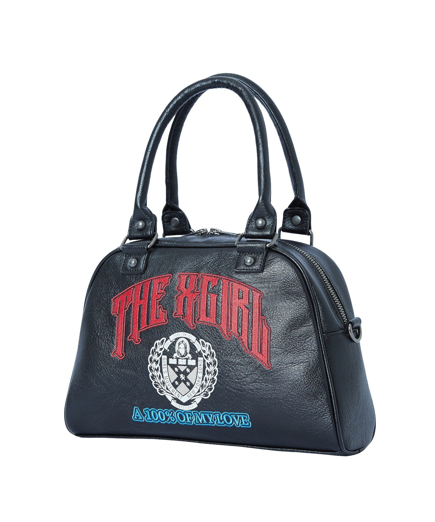 FACE EMBLEM AND LOGO BOSTON BAG
