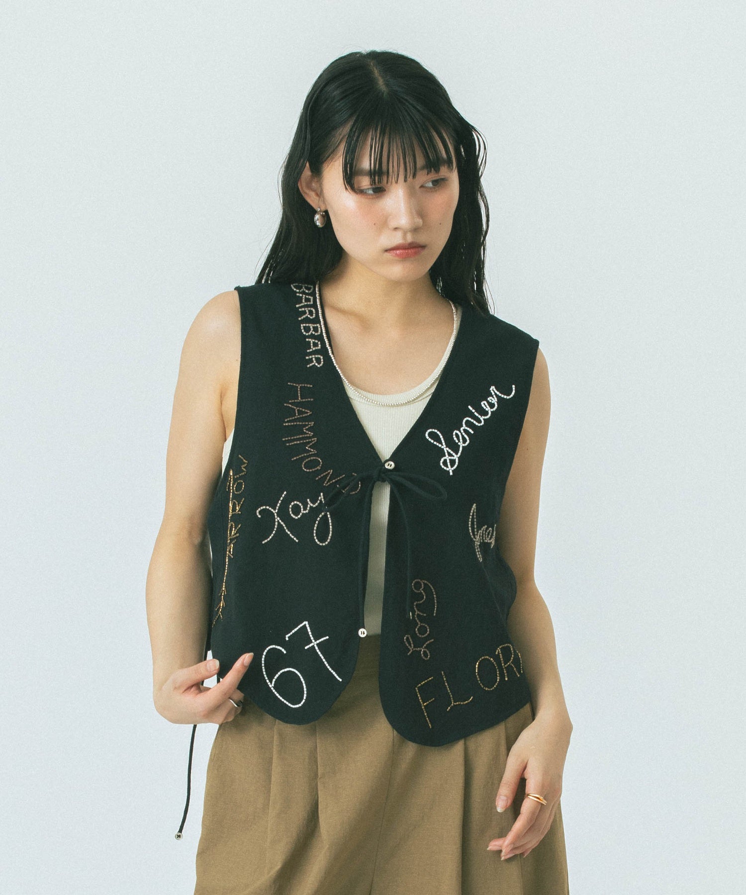 BEADS EMBROIDERY VEST