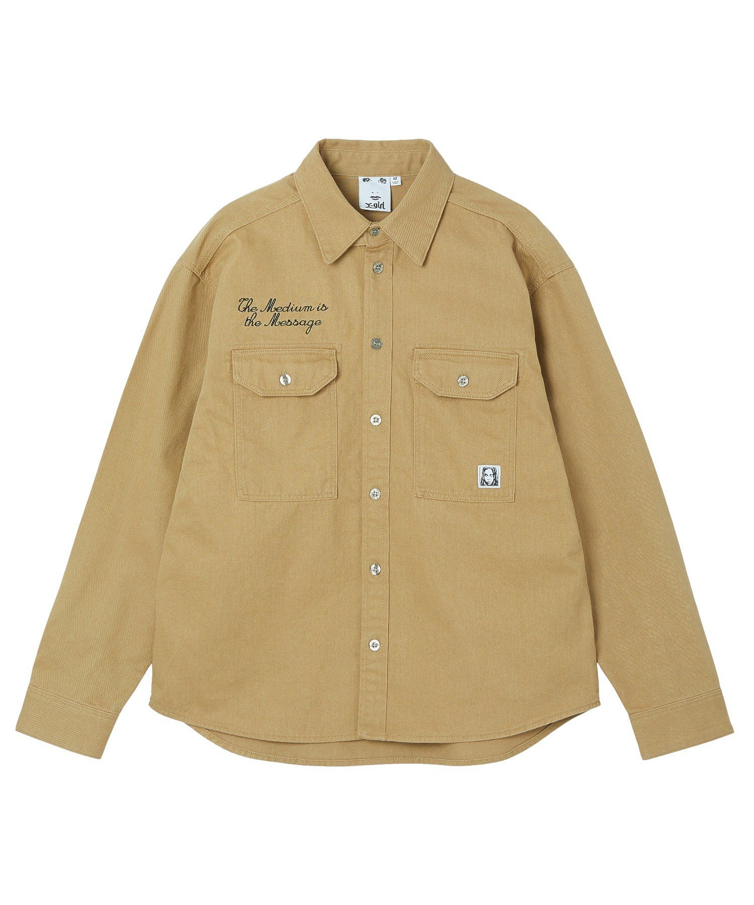 FACE LABEL WORK L/S SHIRT
