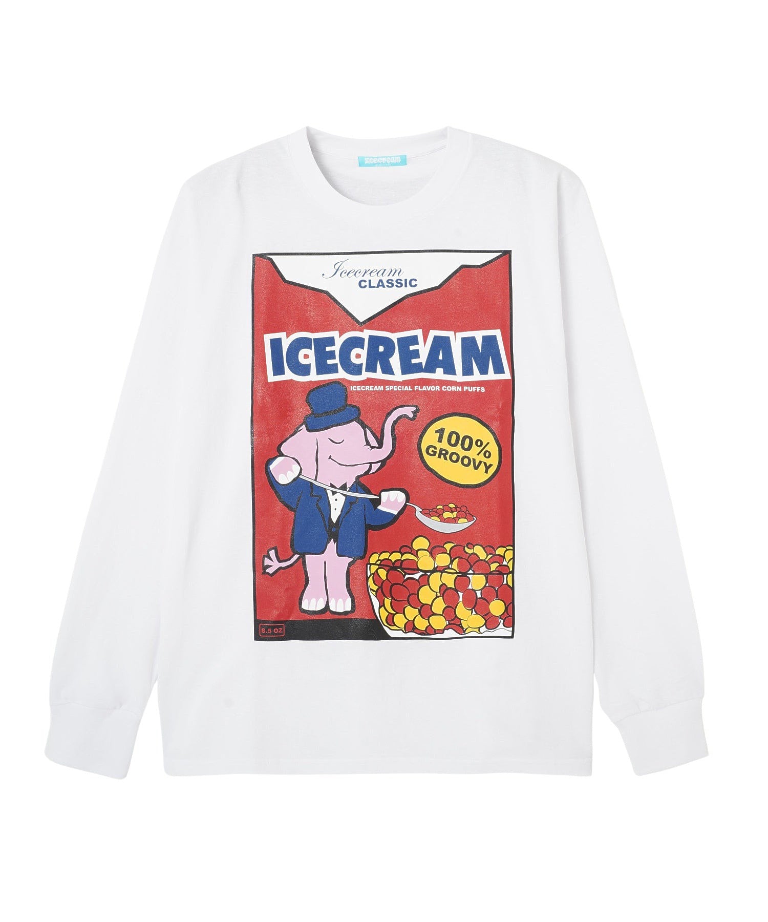 ICECREAM/アイスクリーム/COTTON L/S T-SHIRT ICECREAM PACKAGE 1/ICJP233T006