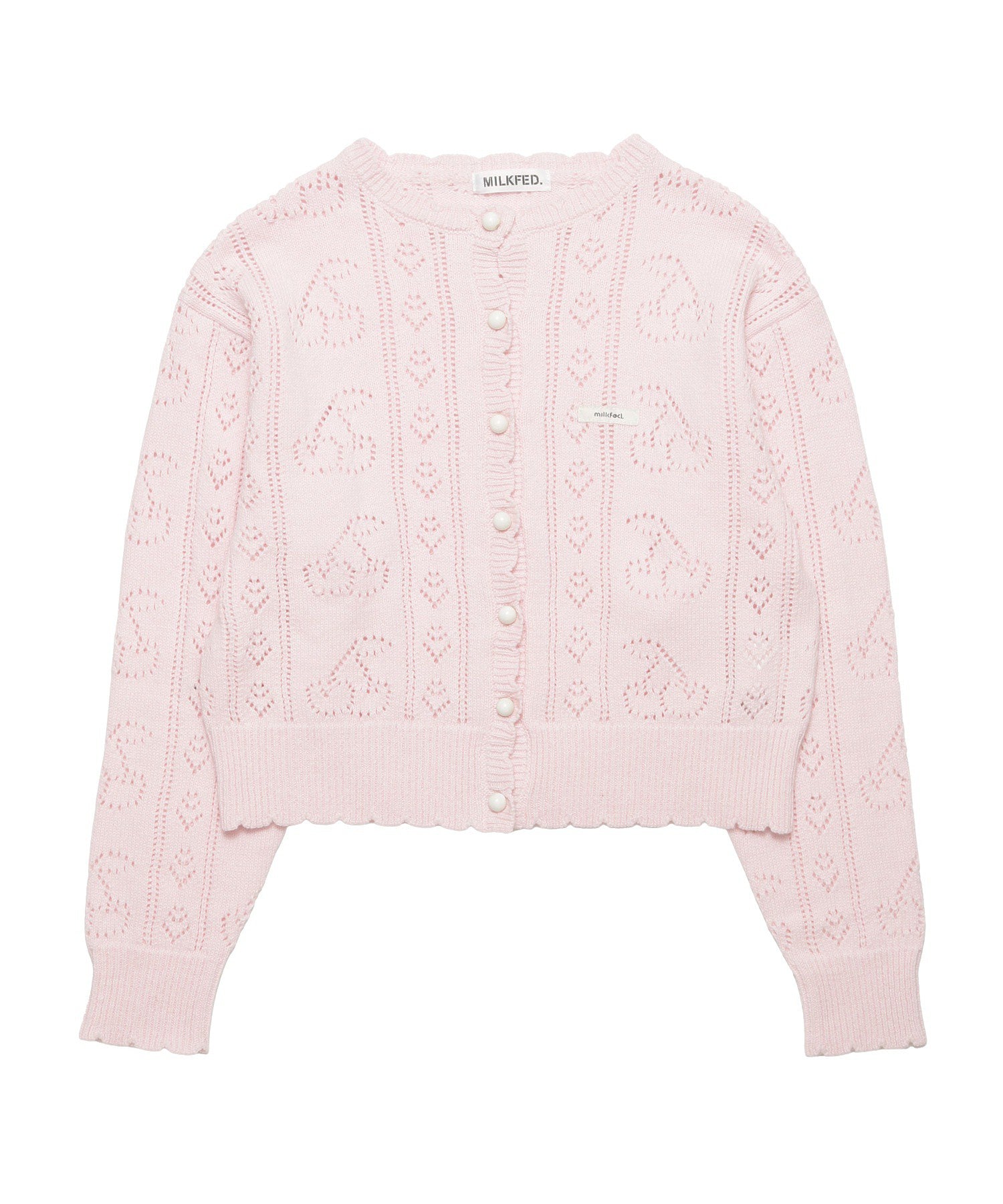 CHERRY OPEN KNIT CARDIGAN