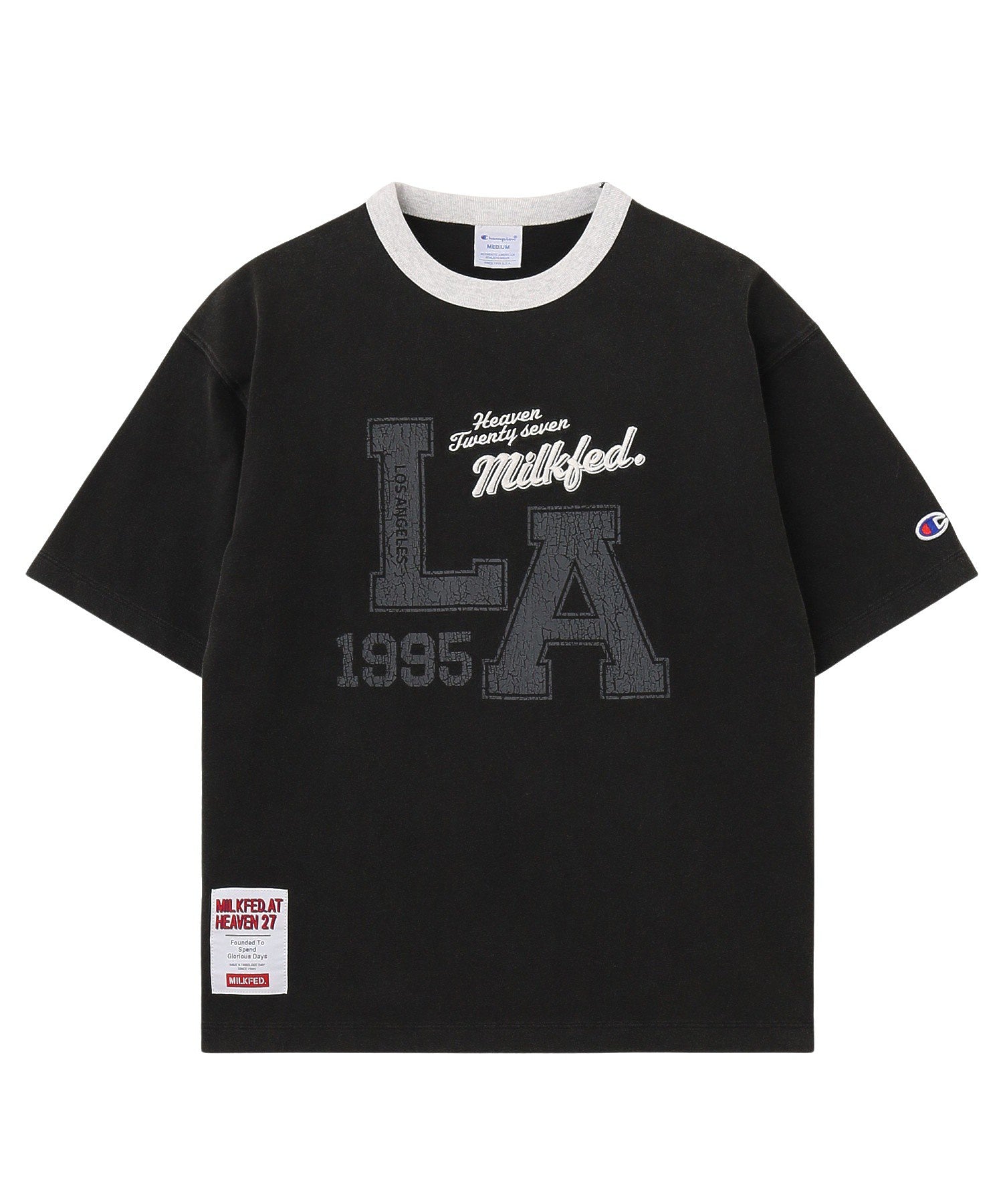 MILKFED.×CHAMPION LA LOGO S/S TEE