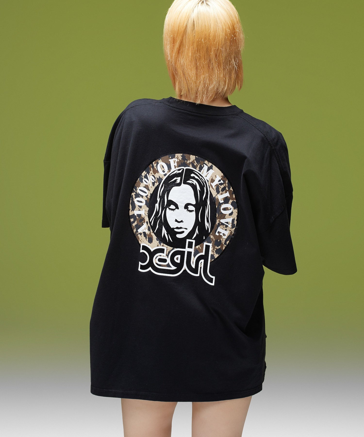 LEOPARD CIRCLE LOGO AND FACE S/S TEE DRESS