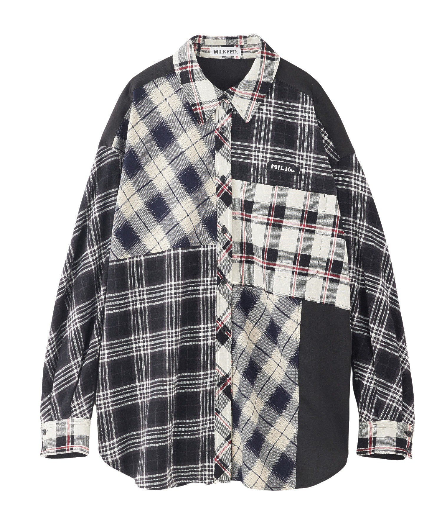 PLAID PATCHWORK SHIRT