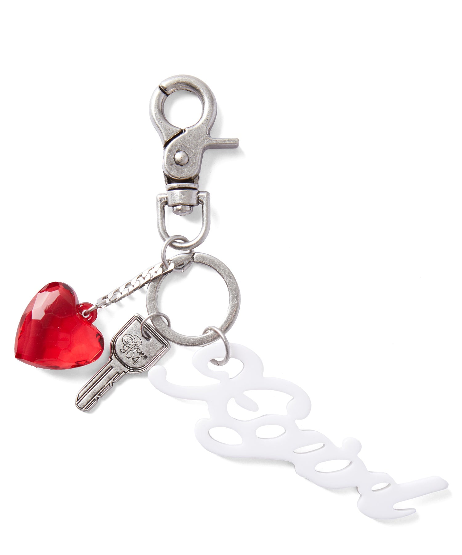 HEART AND LOGO WITH KEY CHARM