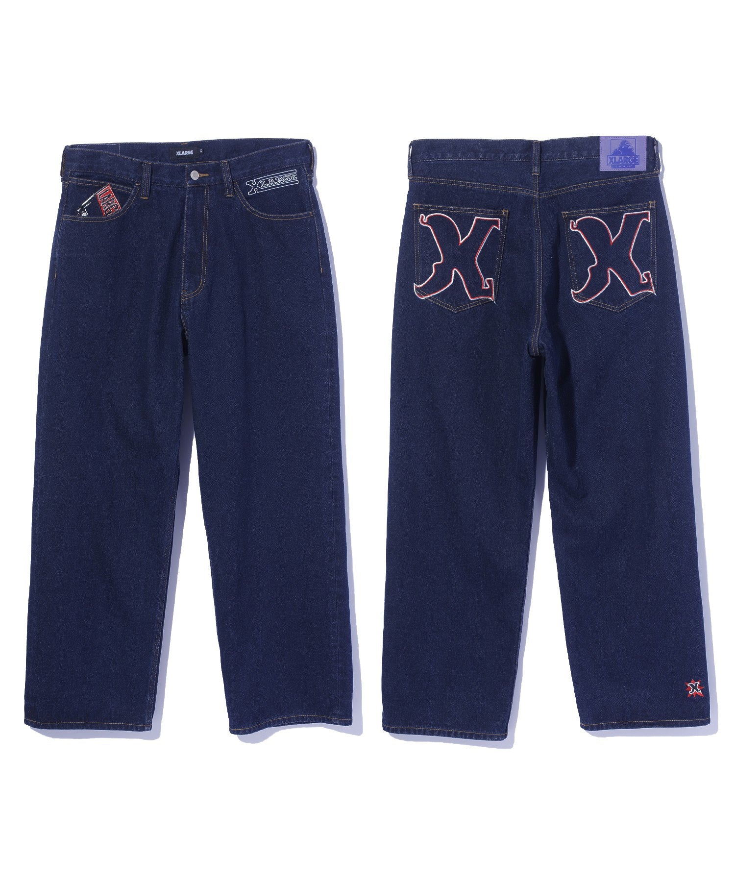 EMBROIDERED DENIM PANTS