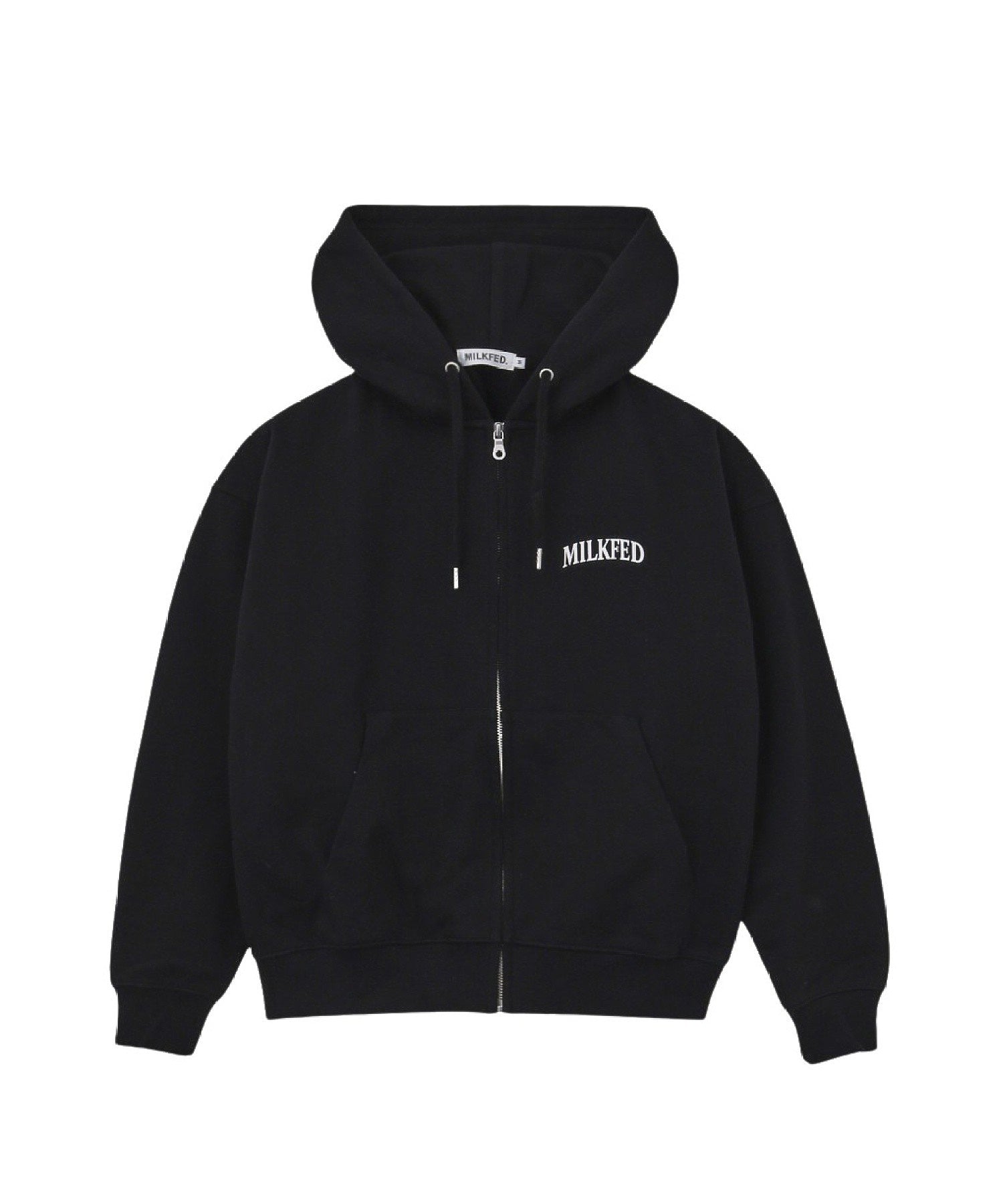 HEART EMBROIDERED LOGO ZIP UP HOODIE