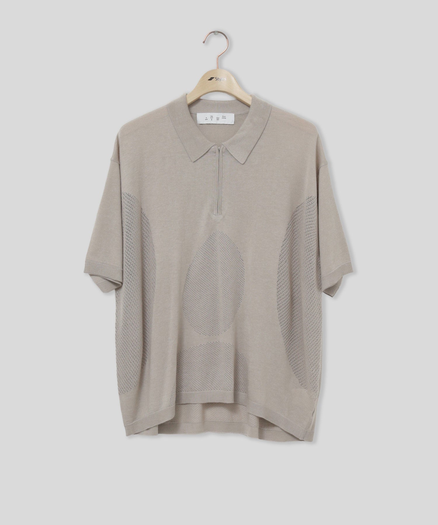 BAL/バル/VENTILATION MESH KNIT ZIP POLO SS BAL-2194