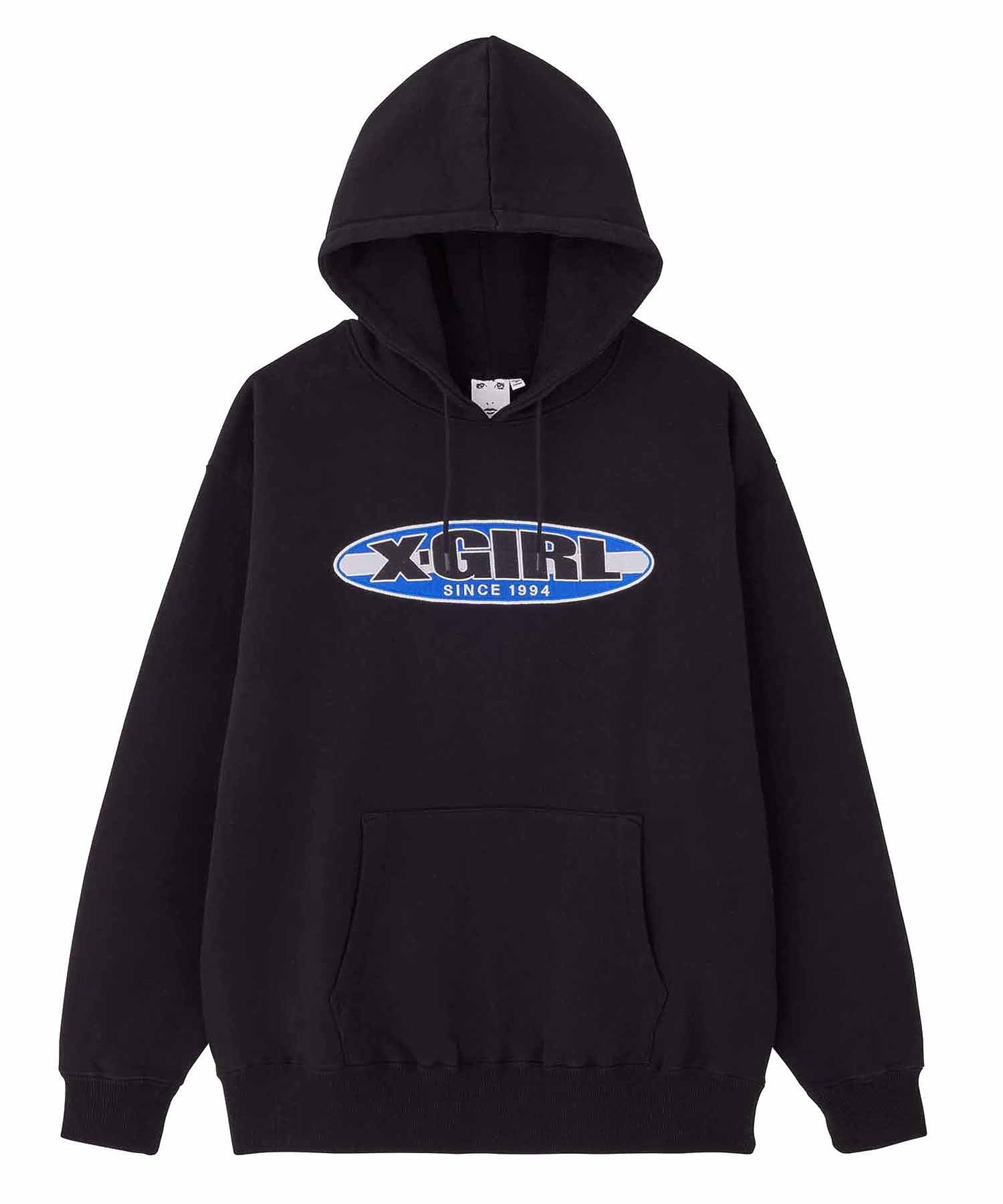 COLOR CONTRAST OVAL LOGO PATCH SWEAT HOODIE X-girl – calif