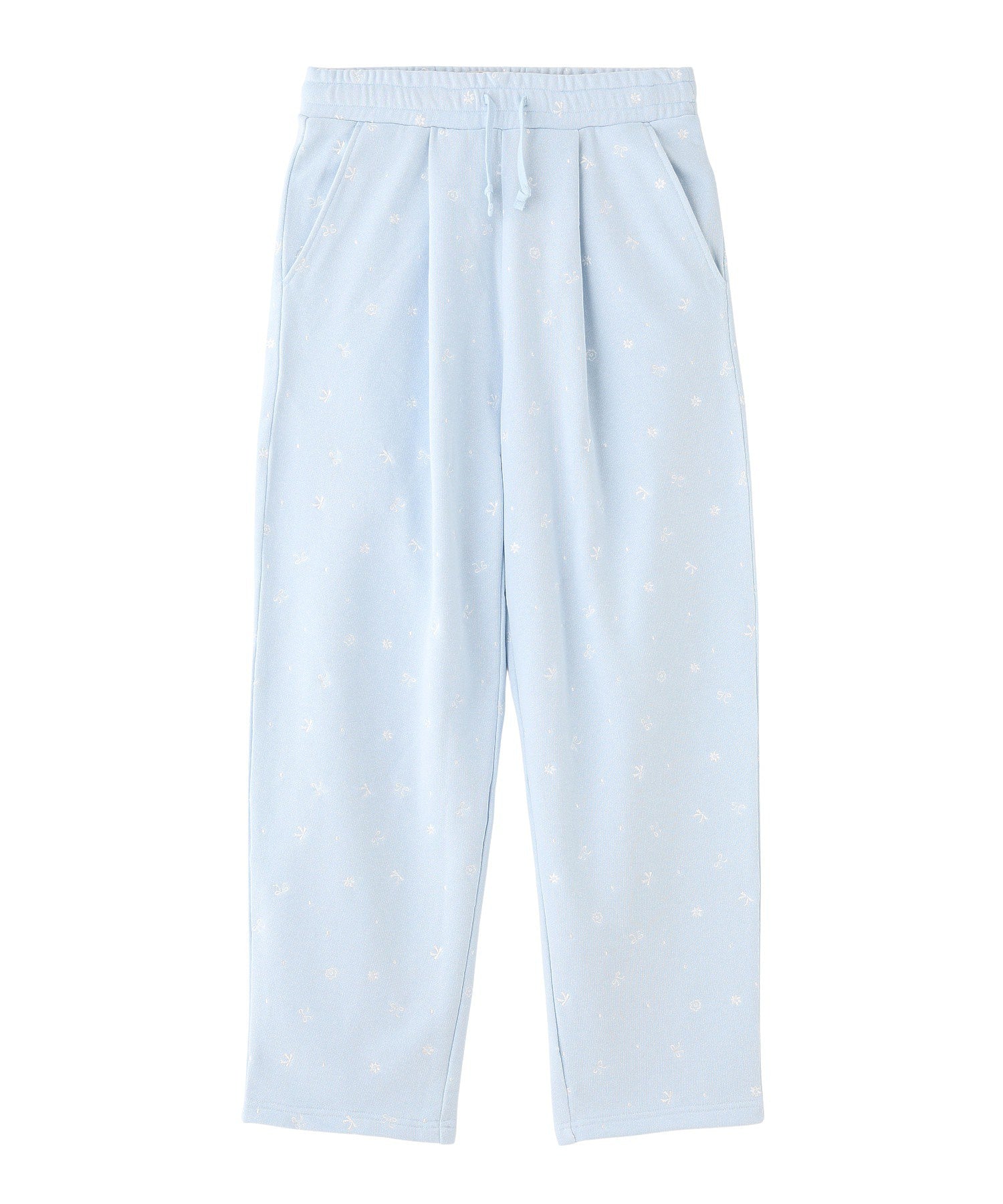 EMBROIDERY TUCK SWEAT PANTS