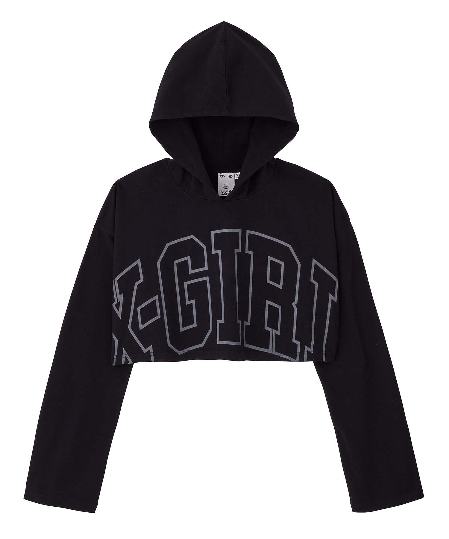 LOGO HOODED CROPPED TOP X-girl