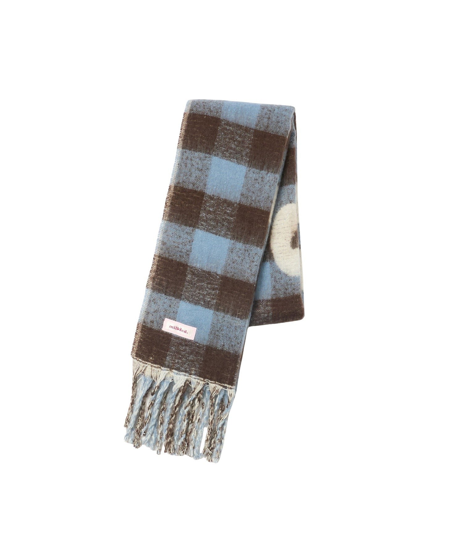 GINGHAM CHECK LOGO STOLE