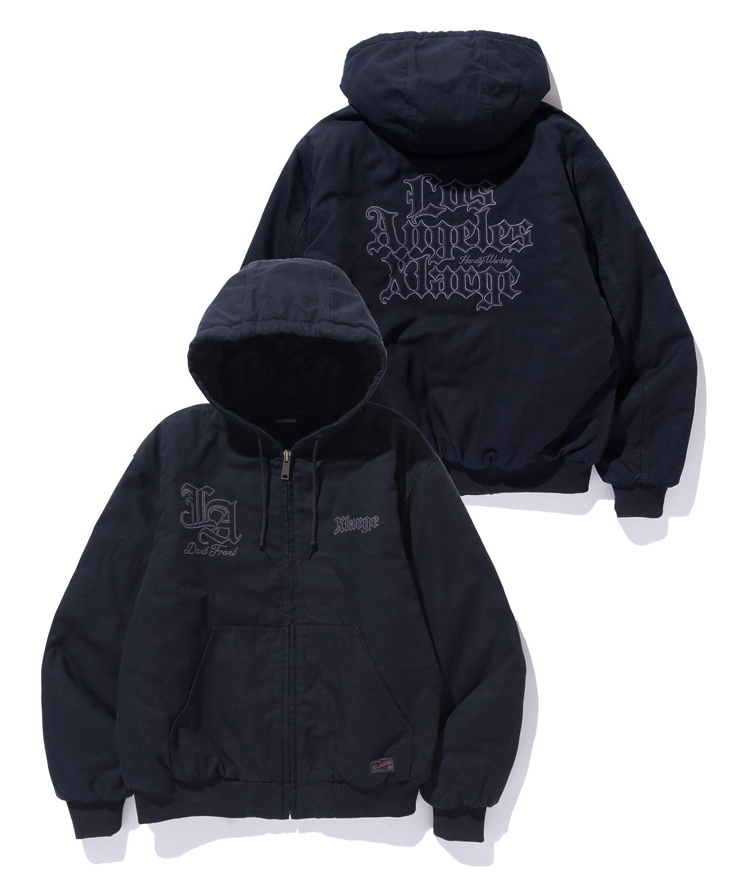 PATCHED OLD ENGLISH HOODED WORK JACKET