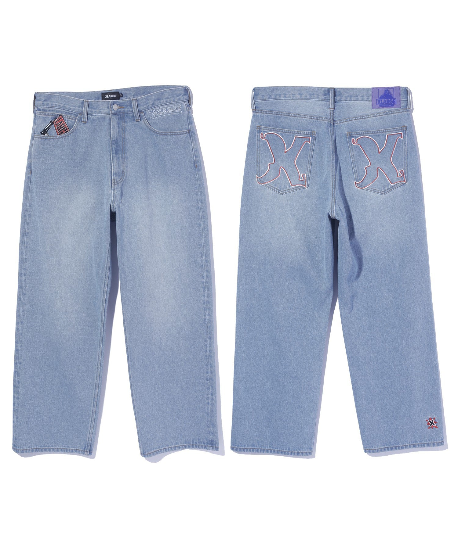 EMBROIDERED DENIM PANTS