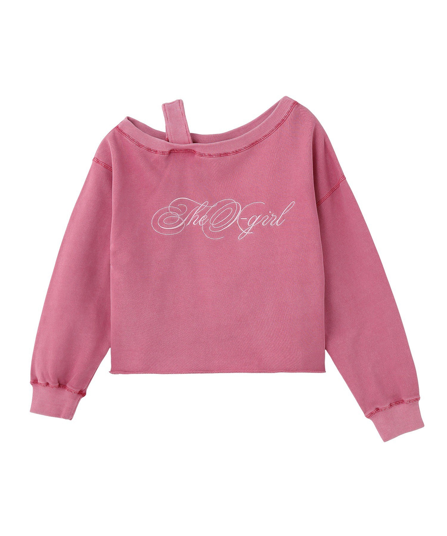 FADED LAYERED SHOULDER SWEAT TOP