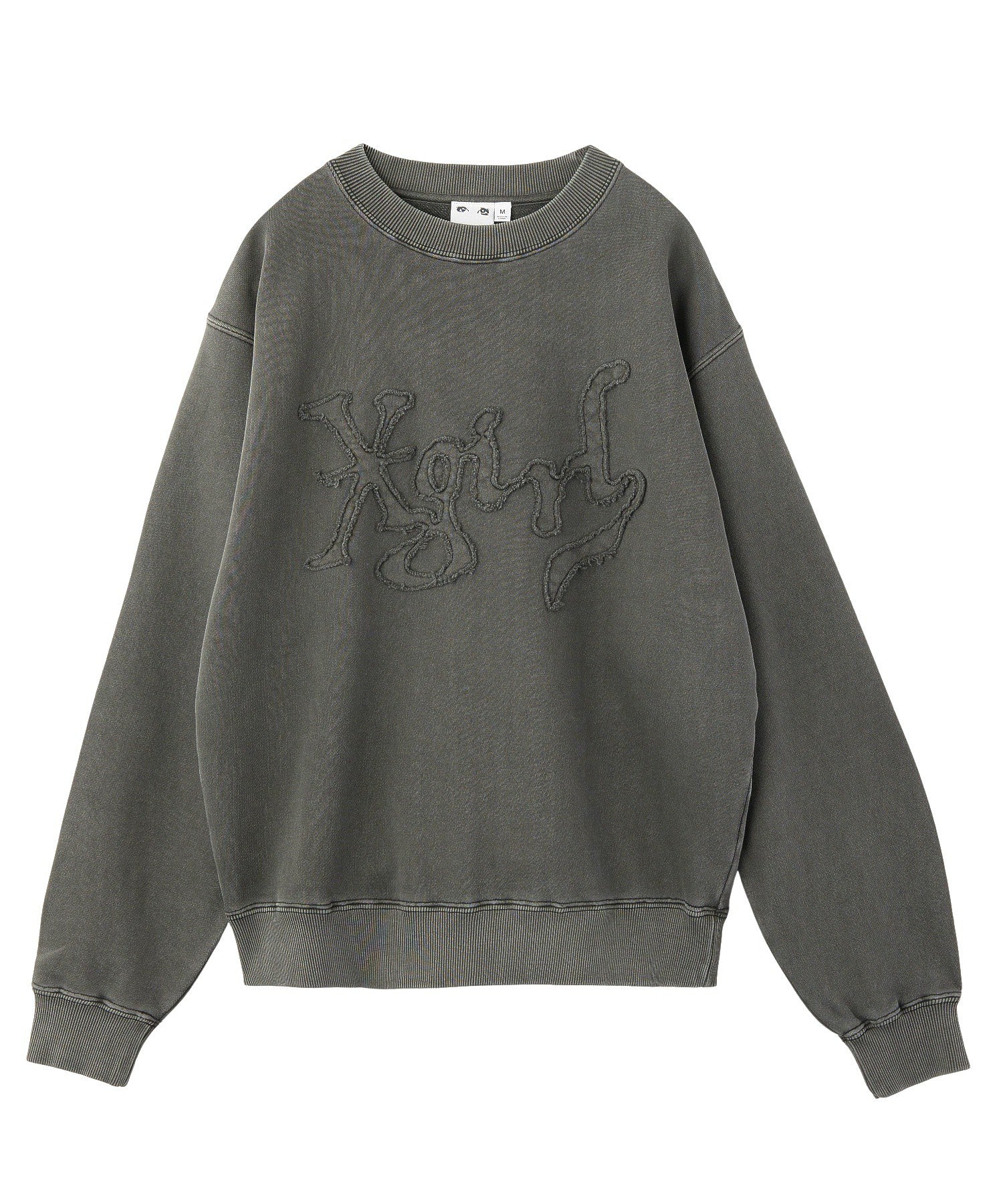 DISTORTED LOGO PATCH FADED SWEAT TOP