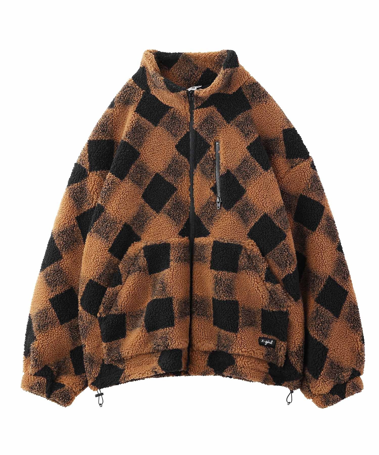 BUFFALO PLAID BOA BLOUSON X-girl