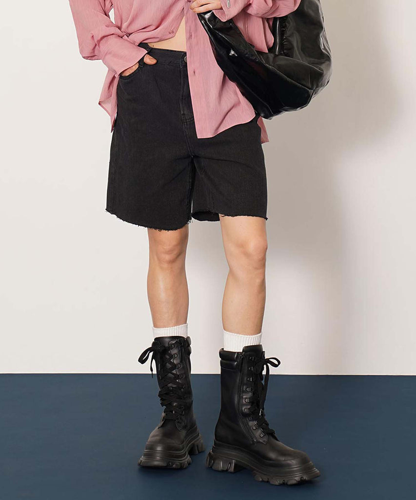corteiz denim ハーフパンツ　ブラック corteiz カーゴパンツ ハーフパンツ ブラック＆ブラック Lサイズ