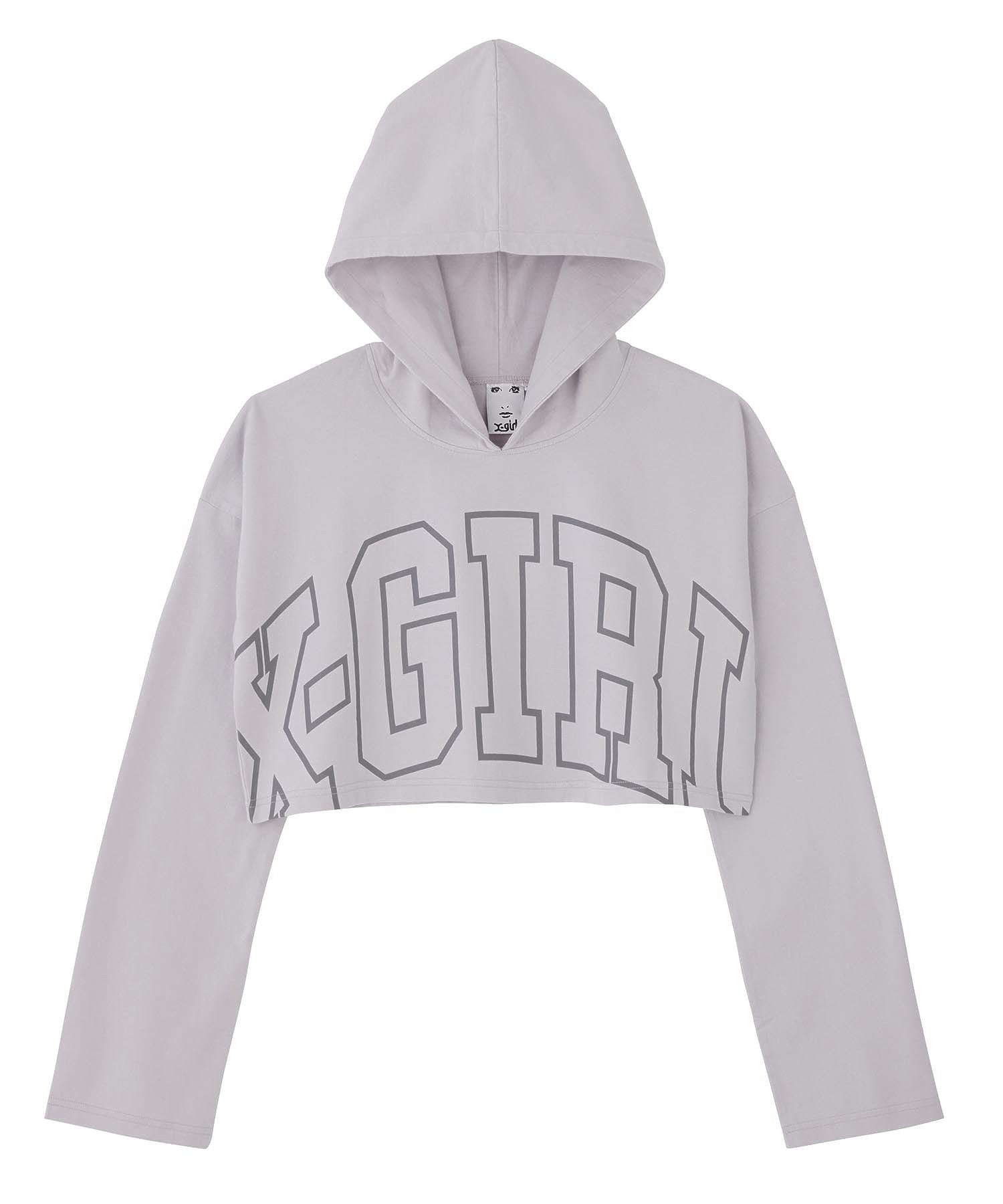 LOGO HOODED CROPPED TOP X-girl