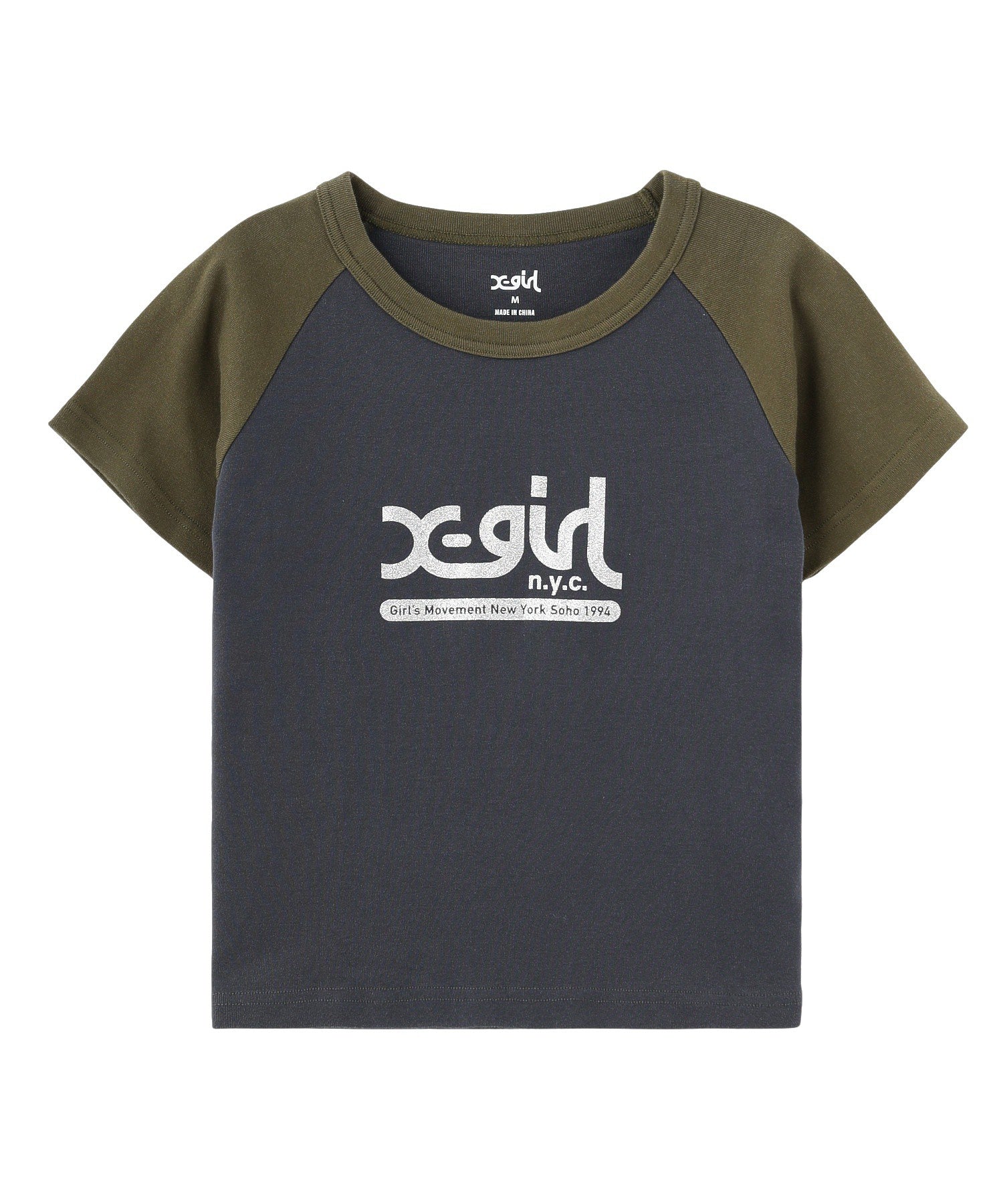 NYC MILLS LOGO RAGLAN S/S BABY TEE