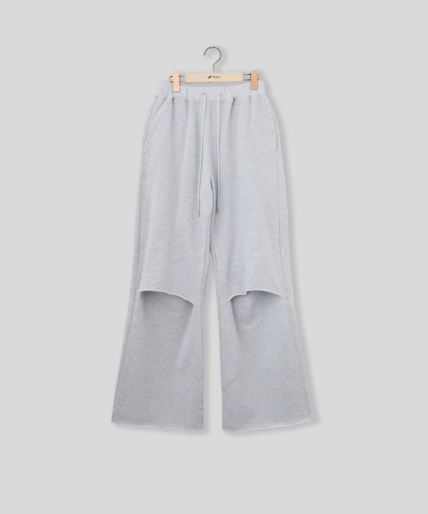 VEIN/ヴェイン/DISTRESSED BULKY TERRY CUT OFF BAGGY TROUSERS VP61-321