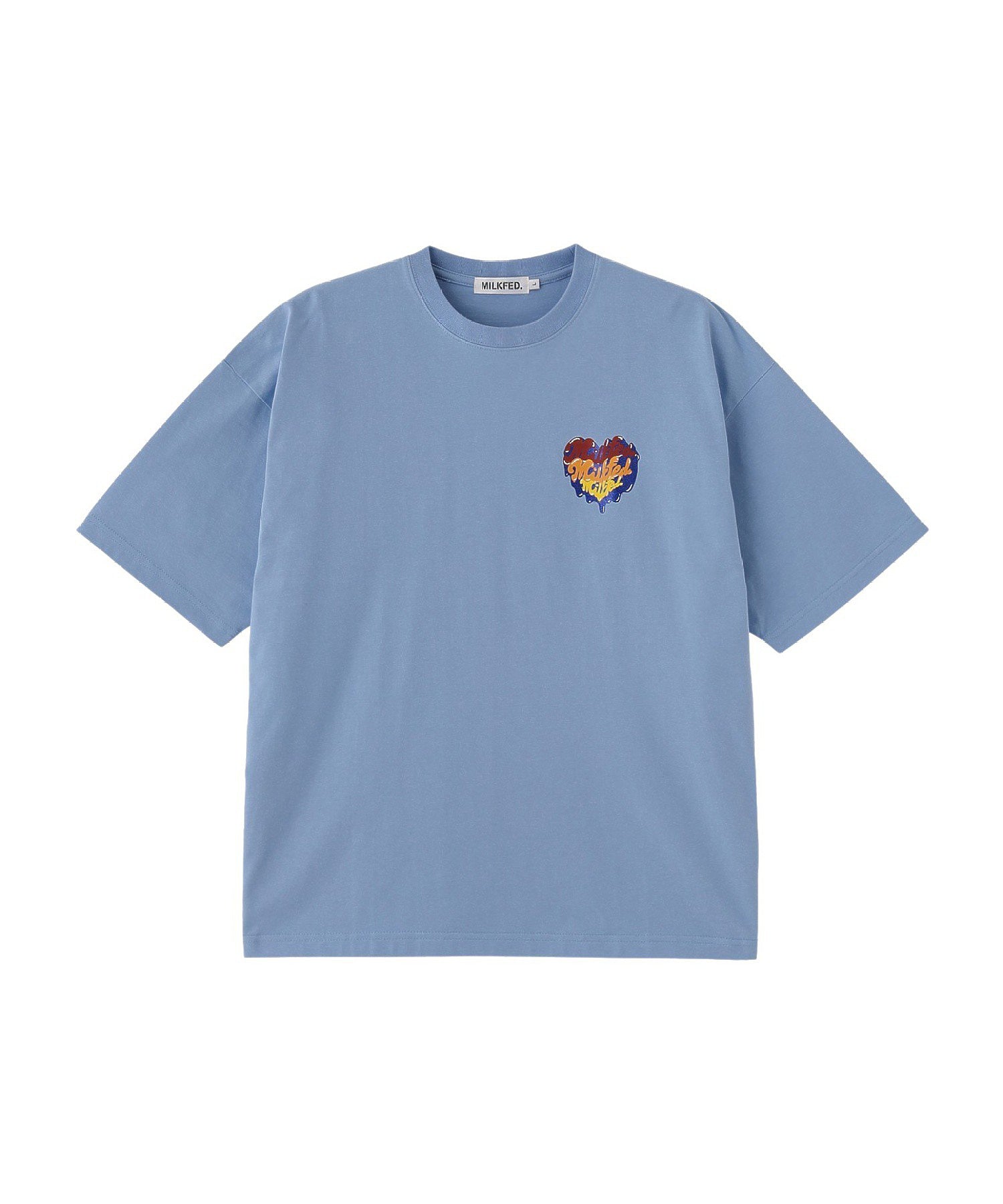 MELTY GLITTER HEART WIDE S/S TEE