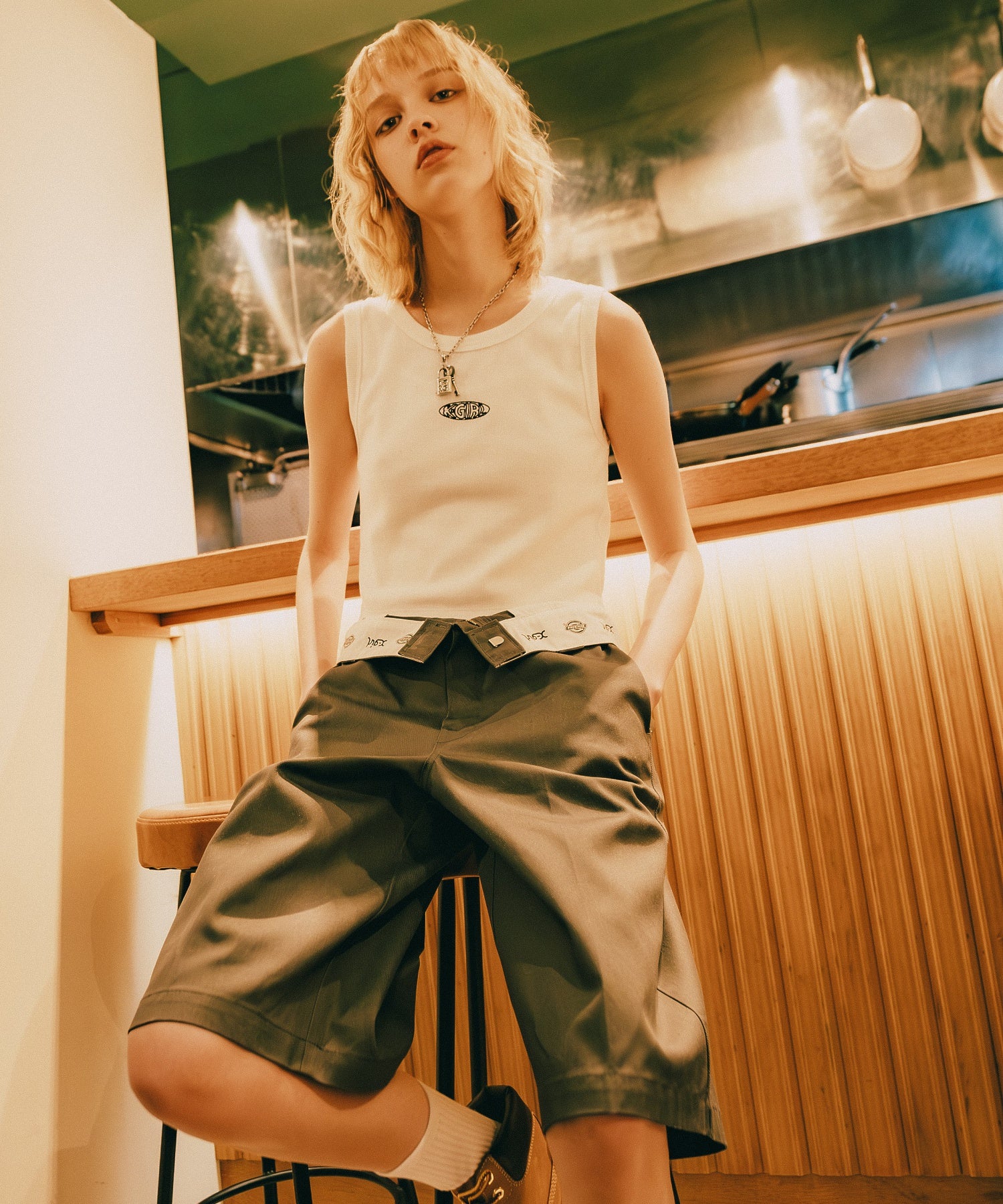 X-girl × Dickies WORK SHORT PANTS