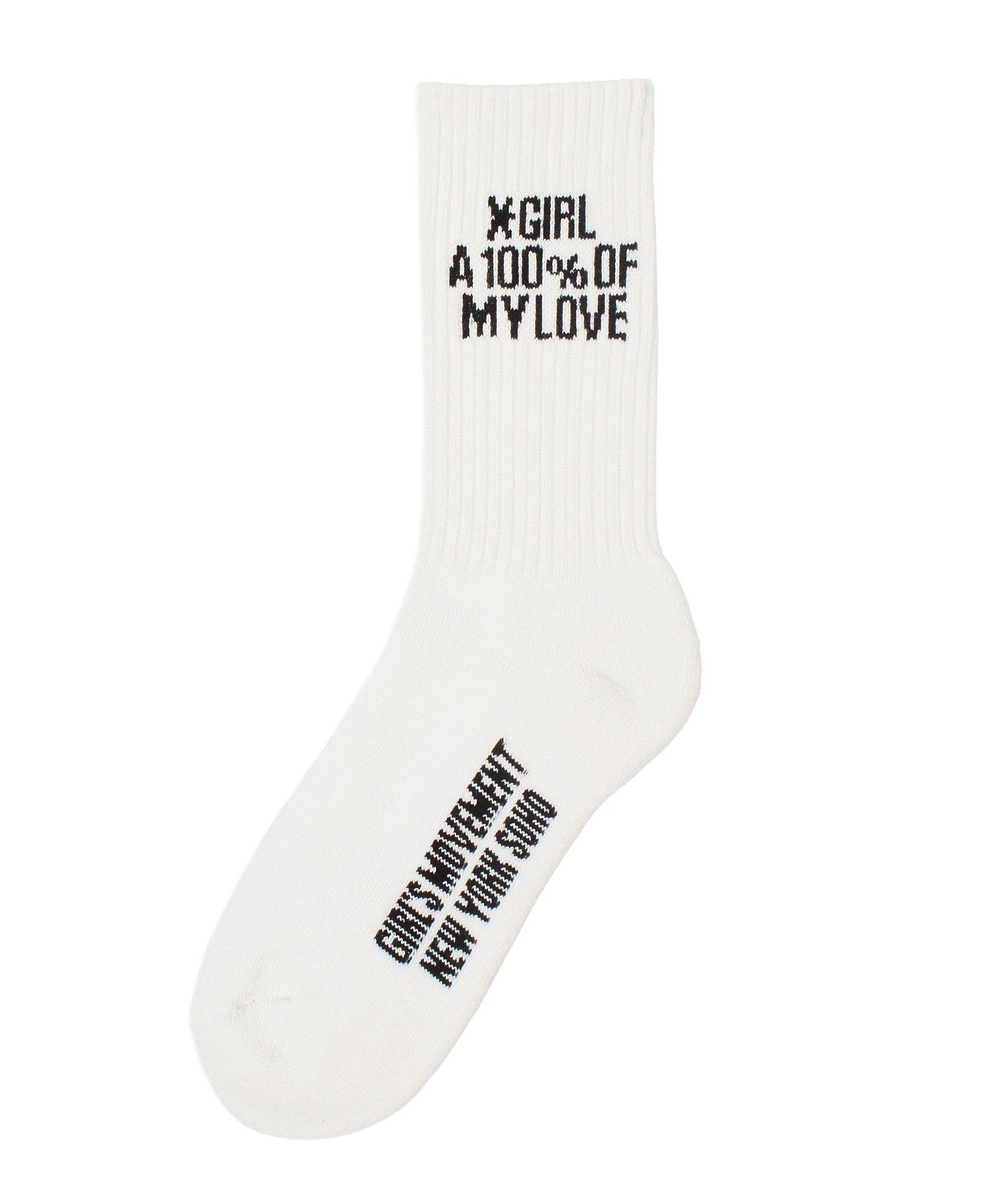HEAVY BLOCK LOGO RIBBED SOCKS