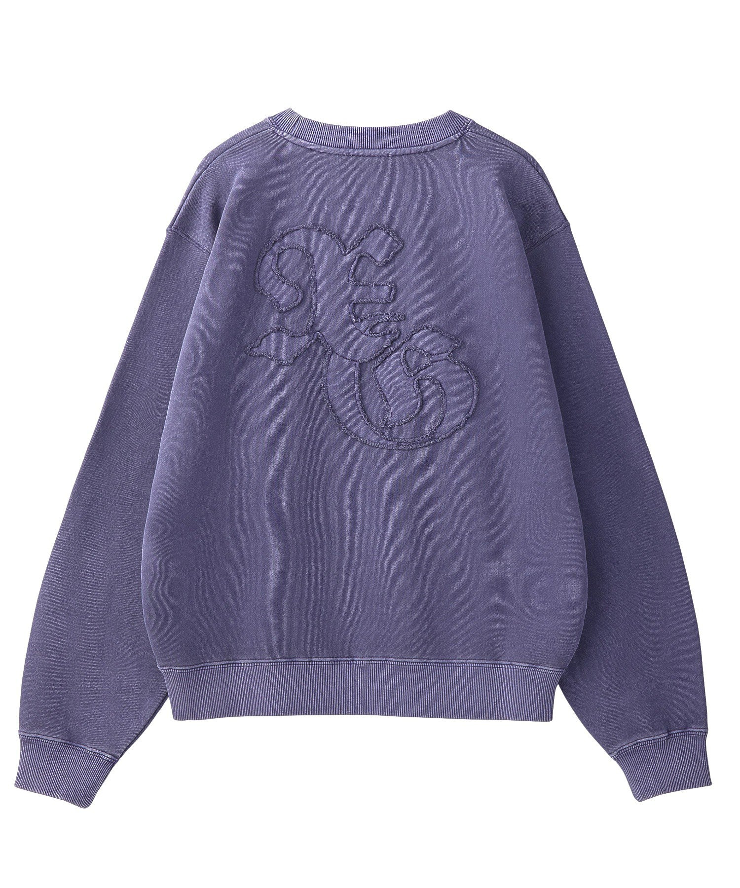 LOGO PATCH PIGMENT DYED CREWNECK SWEAT TOP