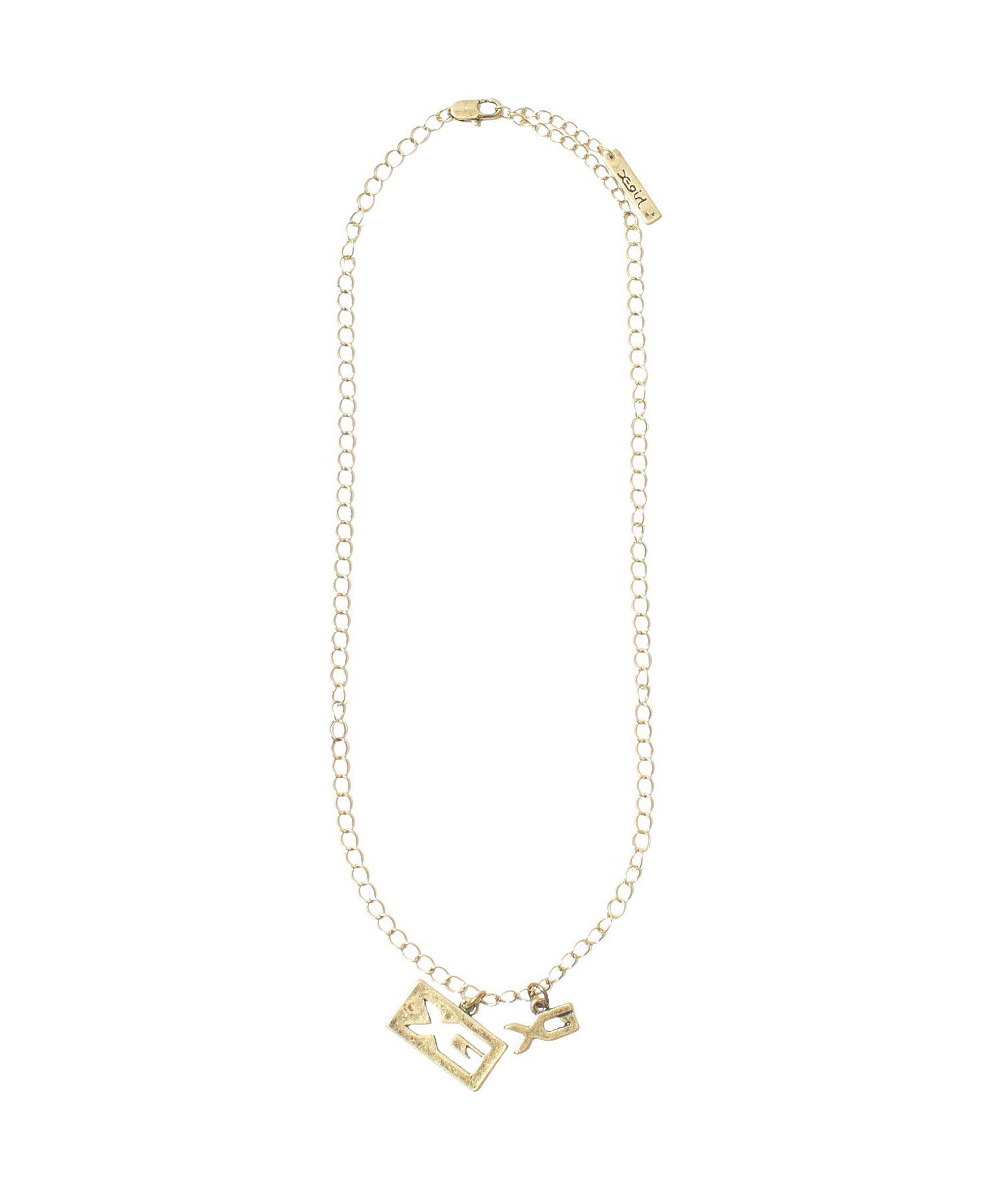 INSET LOGO PLATE NECKLACE