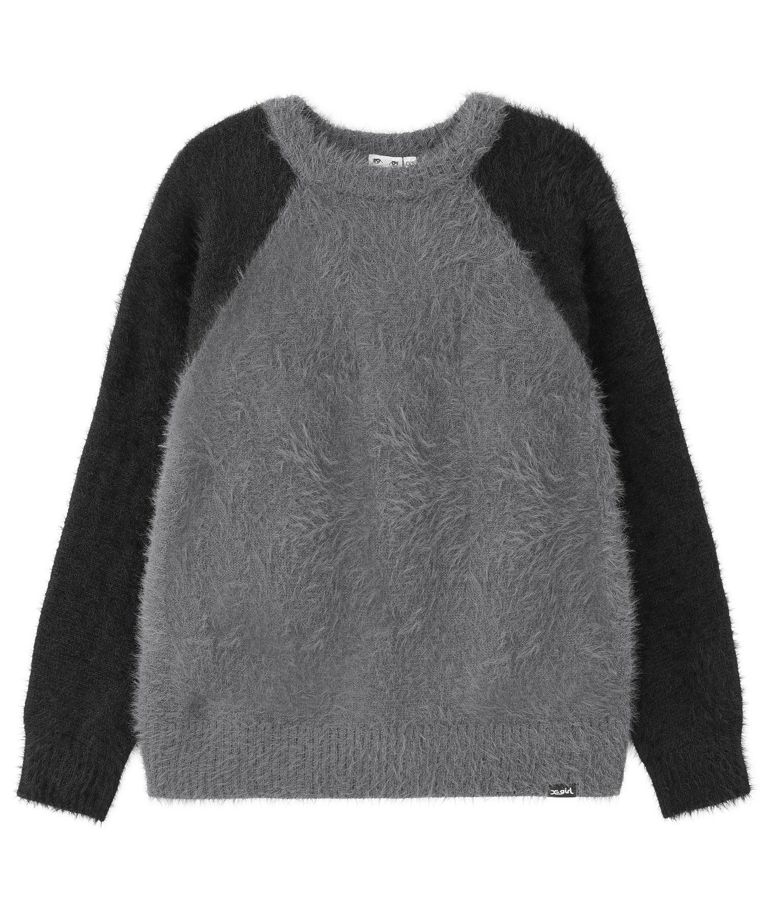 SHAGGY KNIT RAGLAN SLEEVE TOP