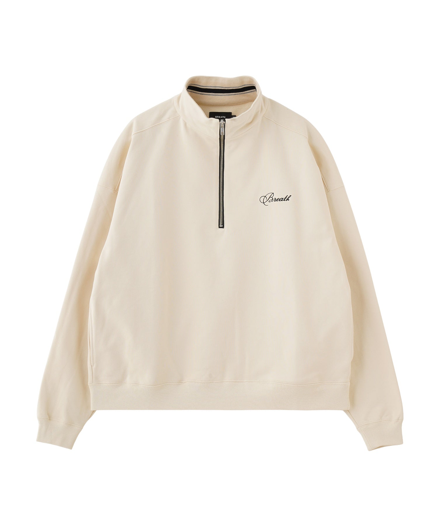 BREATH/ブレス/SCRIPT LOGO HALF ZIP SWEAT/C5005