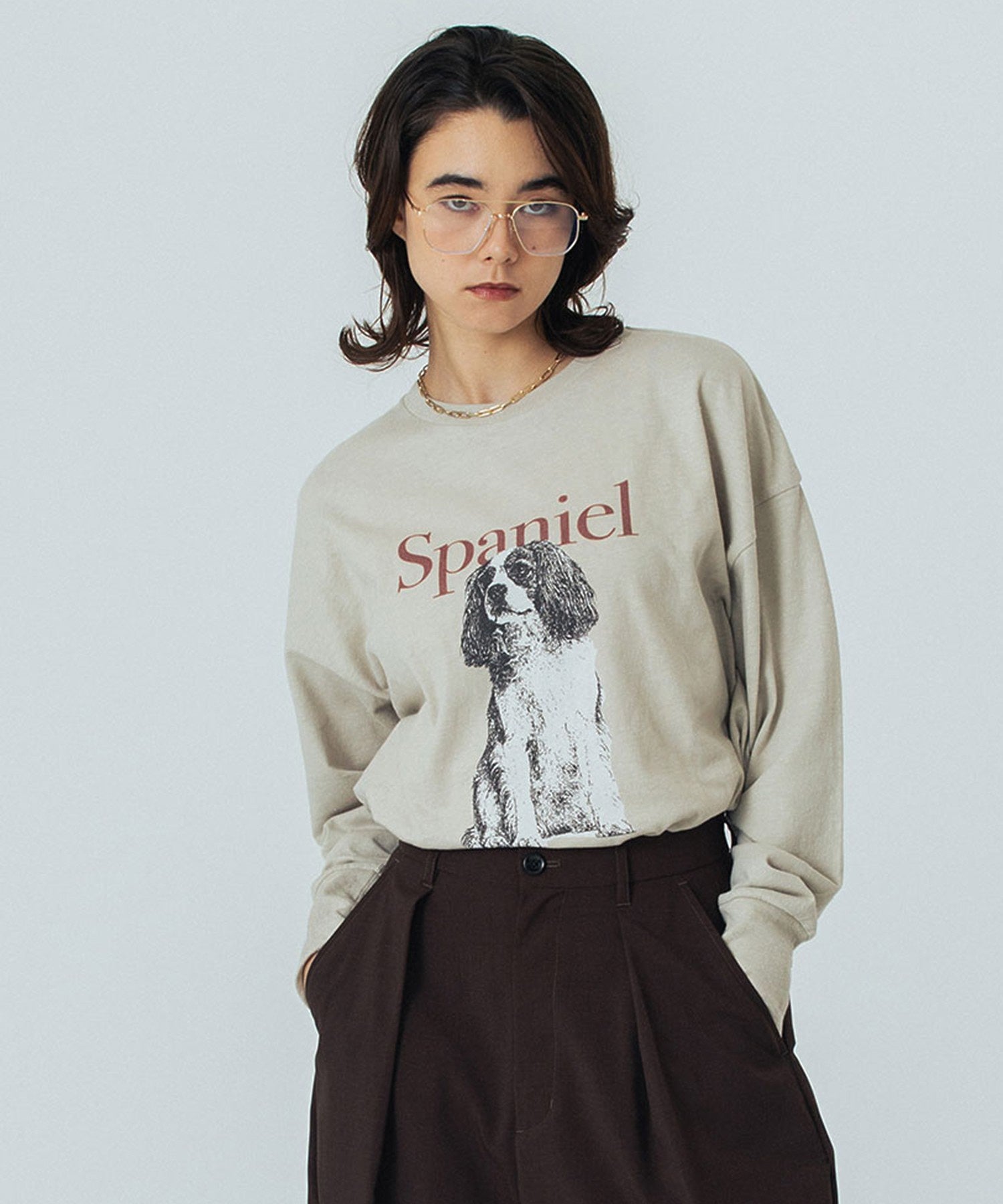 CREOLME/DOG GRAPHIC L/S TEE