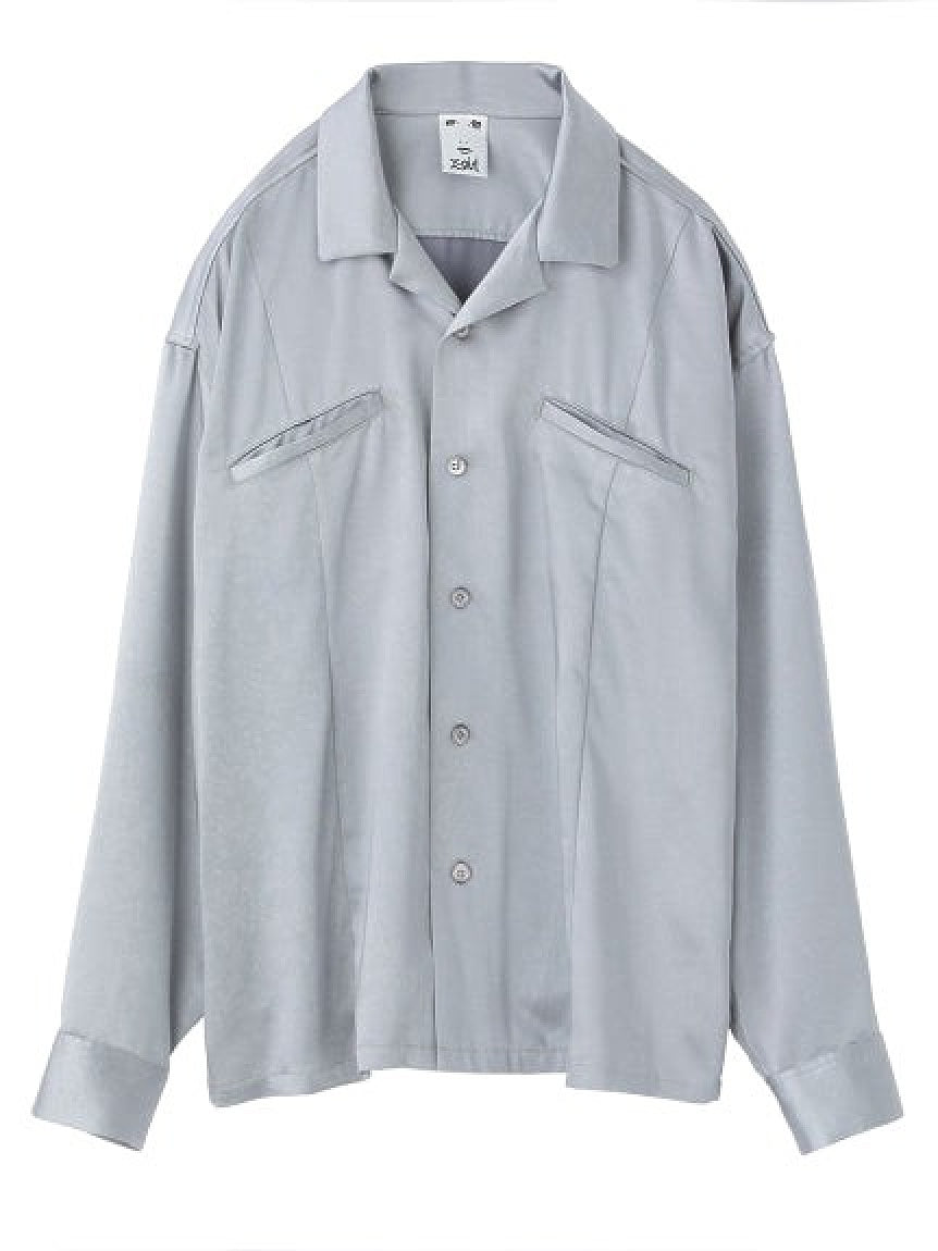 SATIN OPEN COLLAR SHIRT X-girl