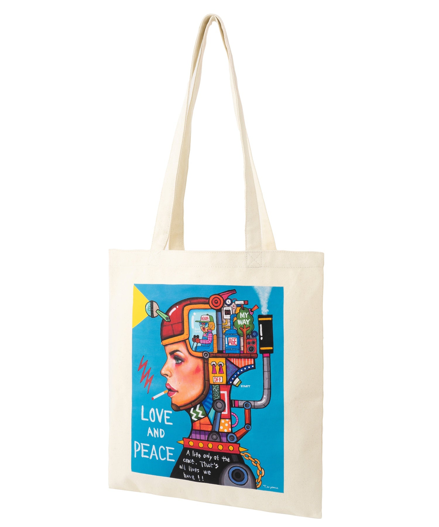 TETSUJI AOYAMA MINORITY TOTE BAG calif-ART