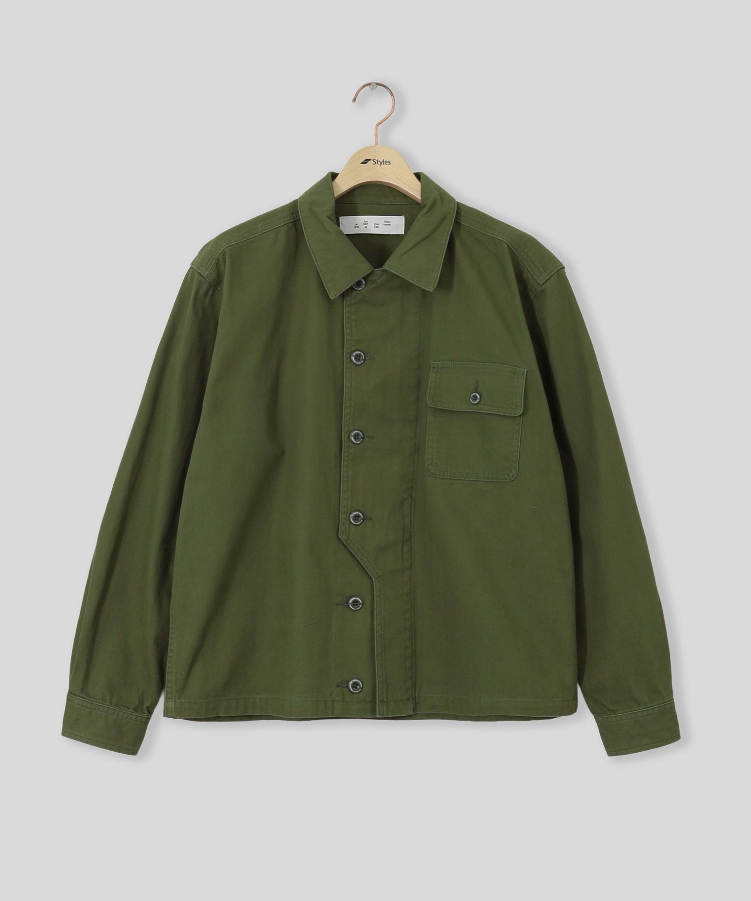 BAL/バル/CREW HERRINGBONE OVER SHIRT BAL-2186